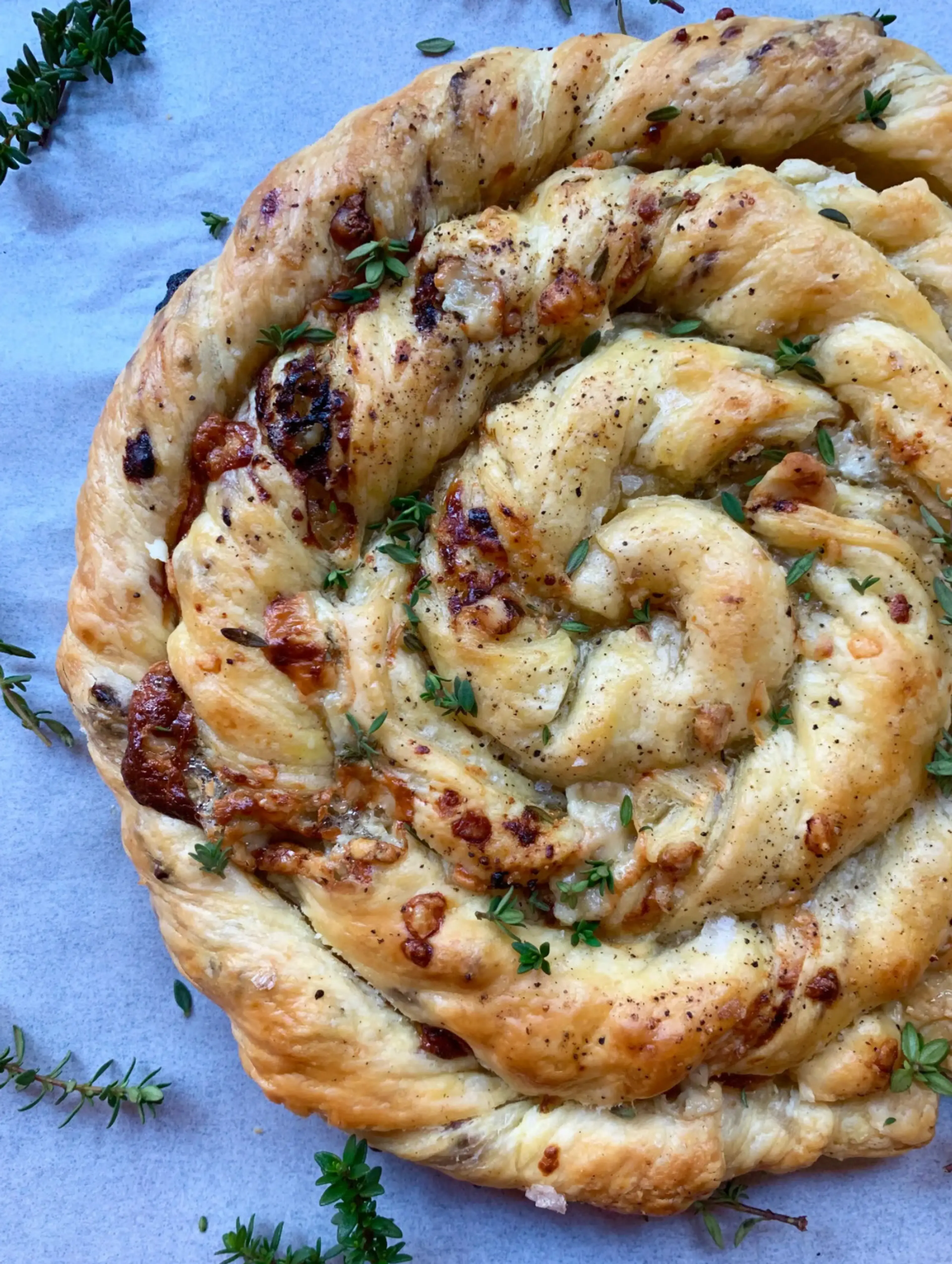 Blue Cheese, Walnut, & Thyme Pastry