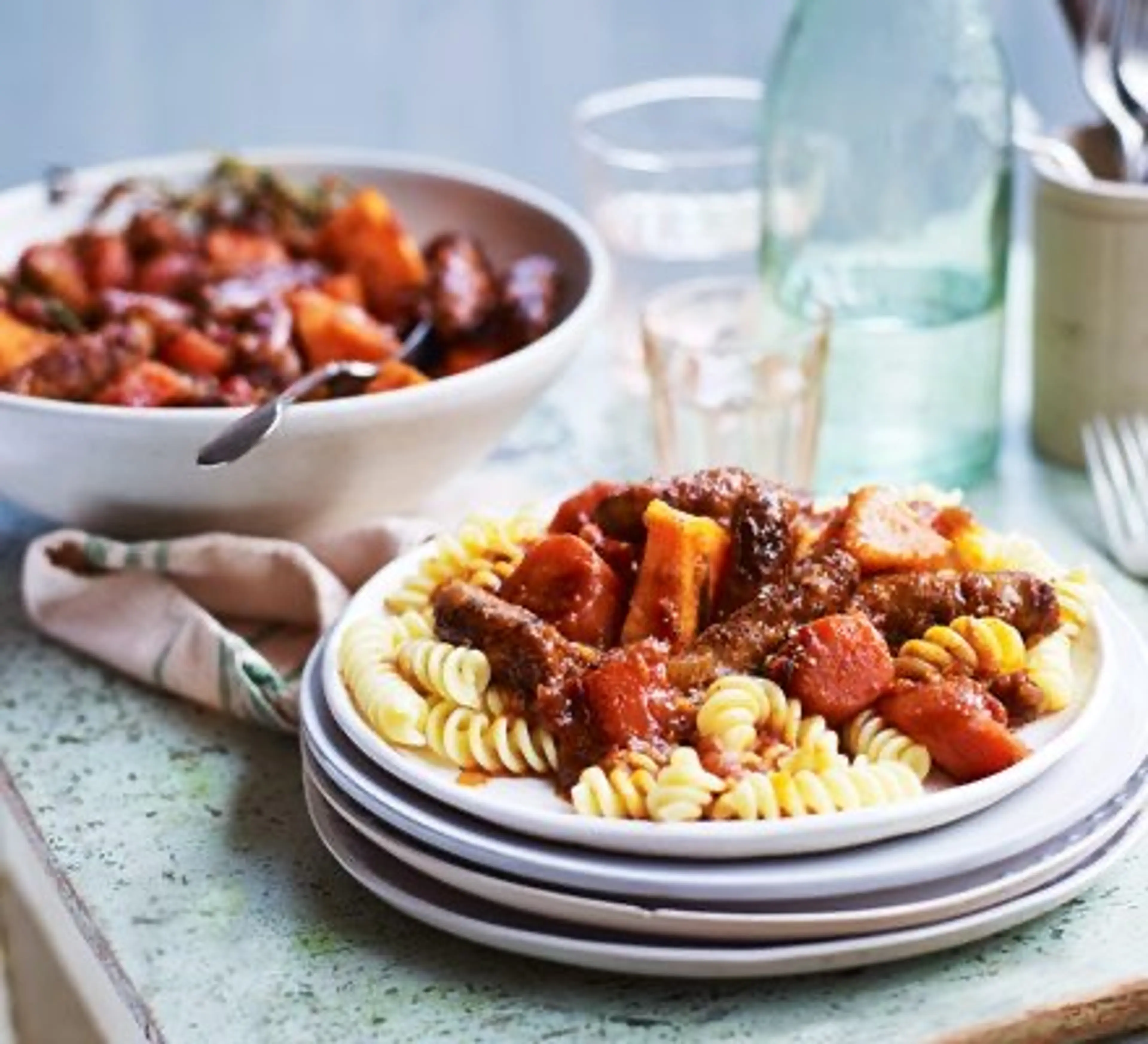 Slow-cooker sausage casserole