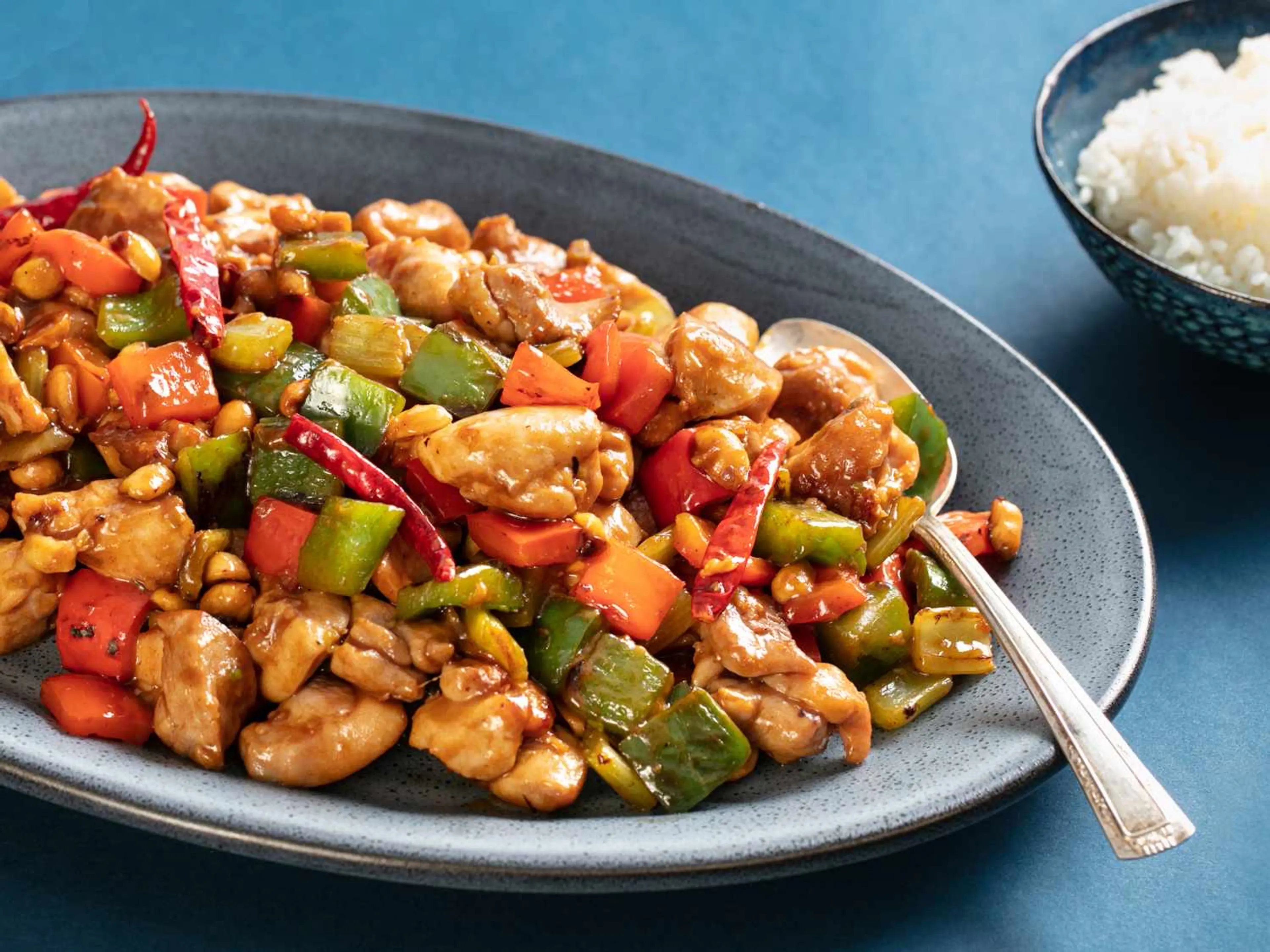 Takeout-Style Kung Pao Chicken (Diced Chicken With Peppers a