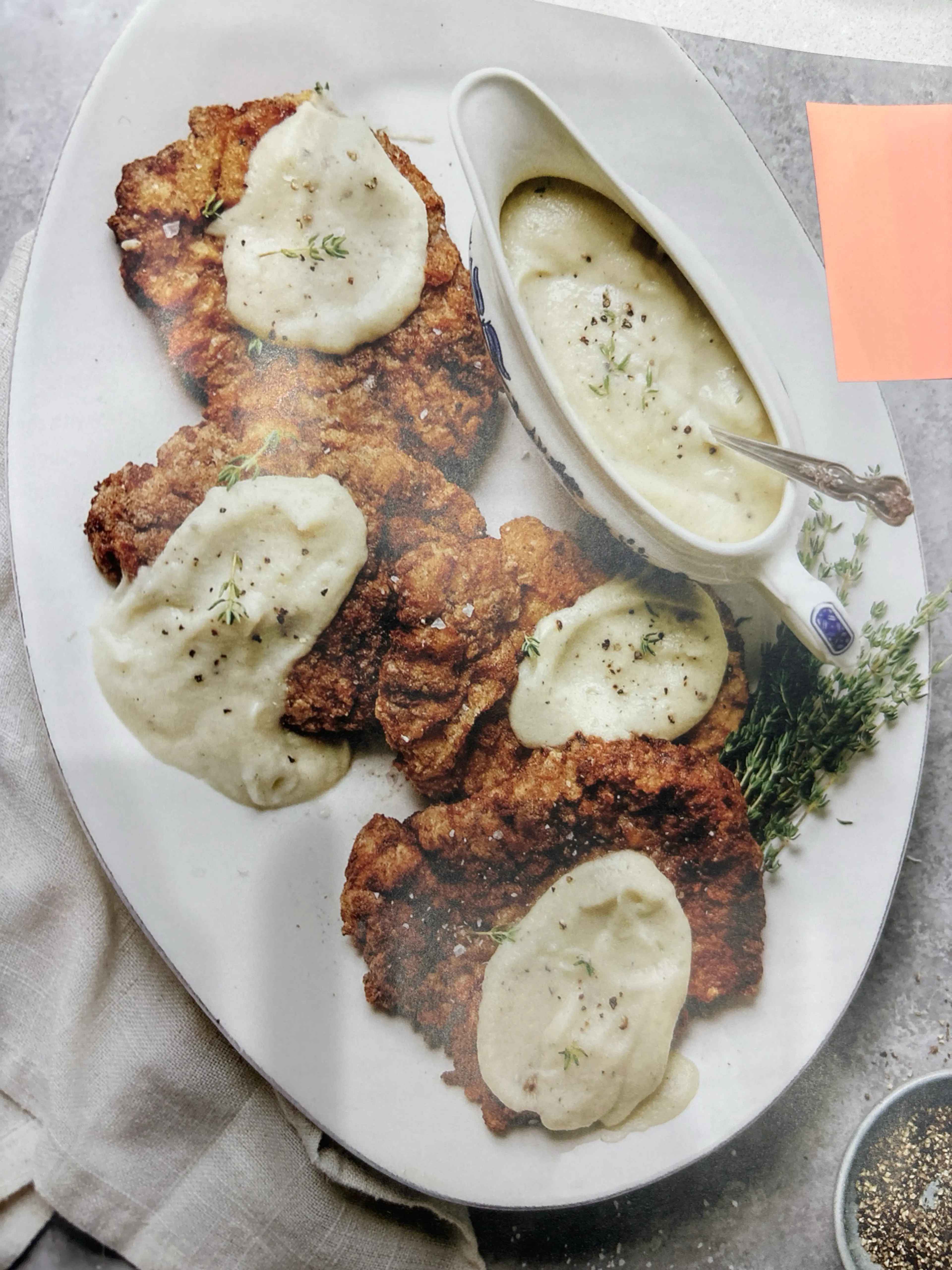 CHICKEN-FRIED STEAK with CREAMY CAULIFLOWER GRAVY