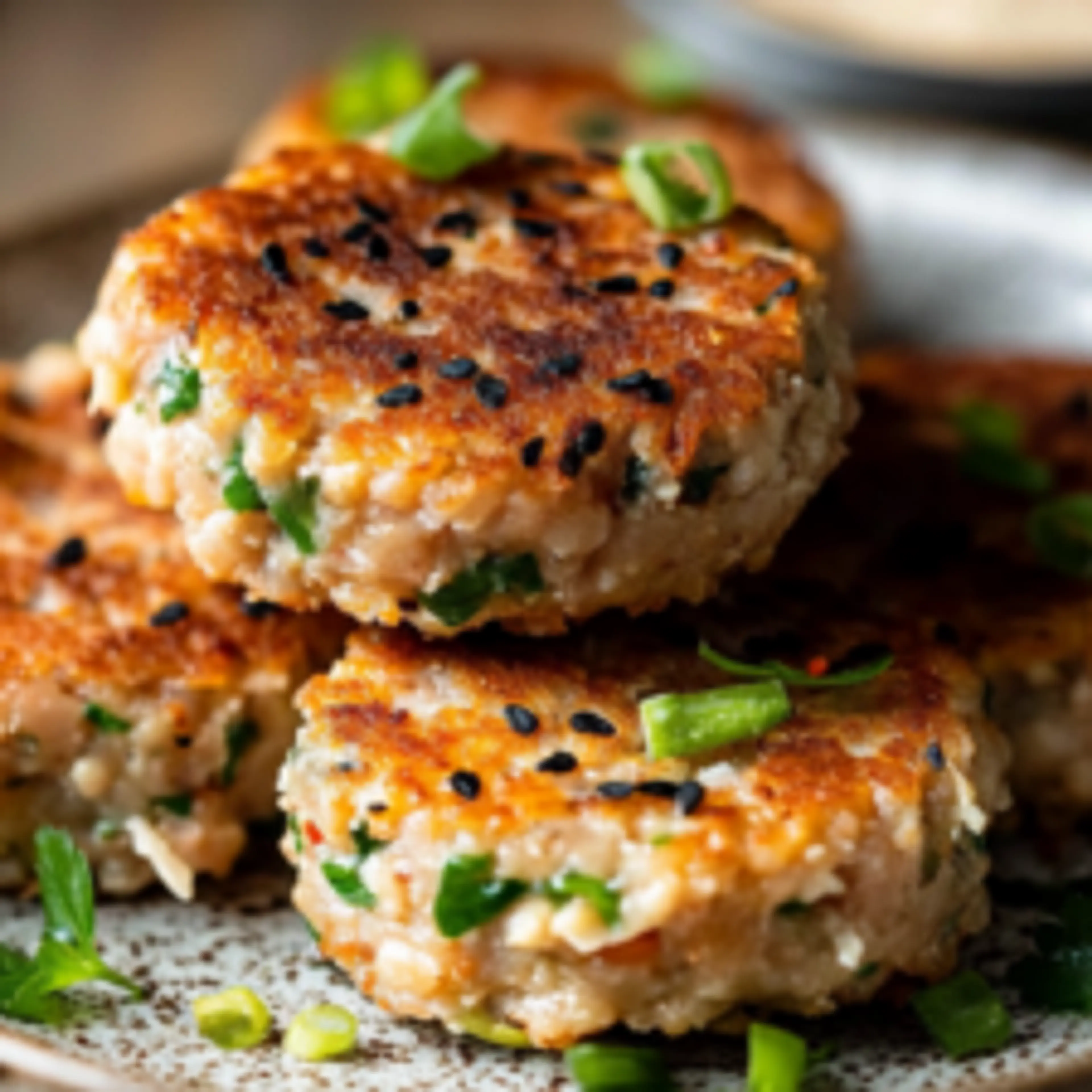 Asian-Style Tuna Cakes with Spicy Mayo