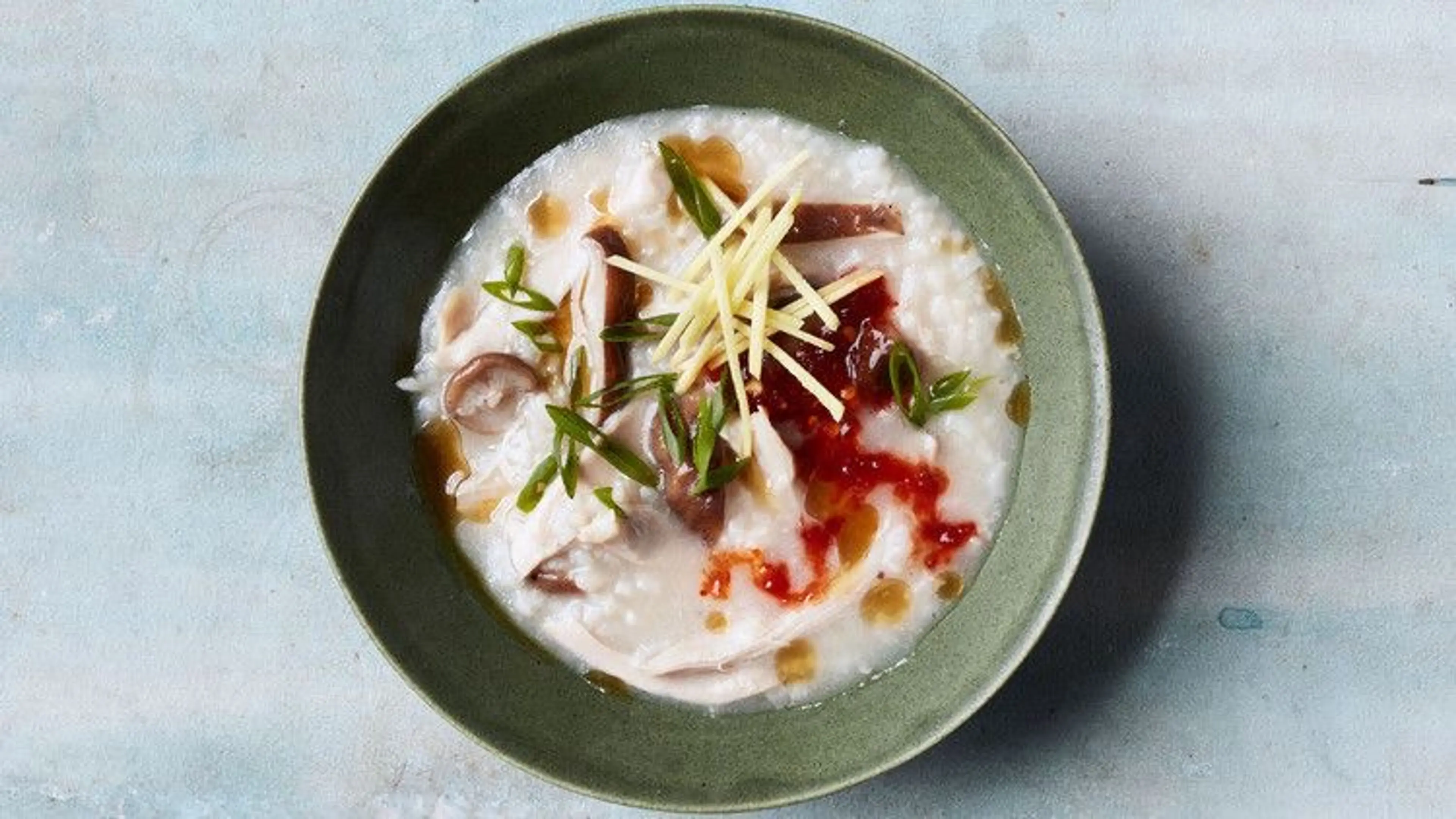 Chicken-and-Mushroom Congee