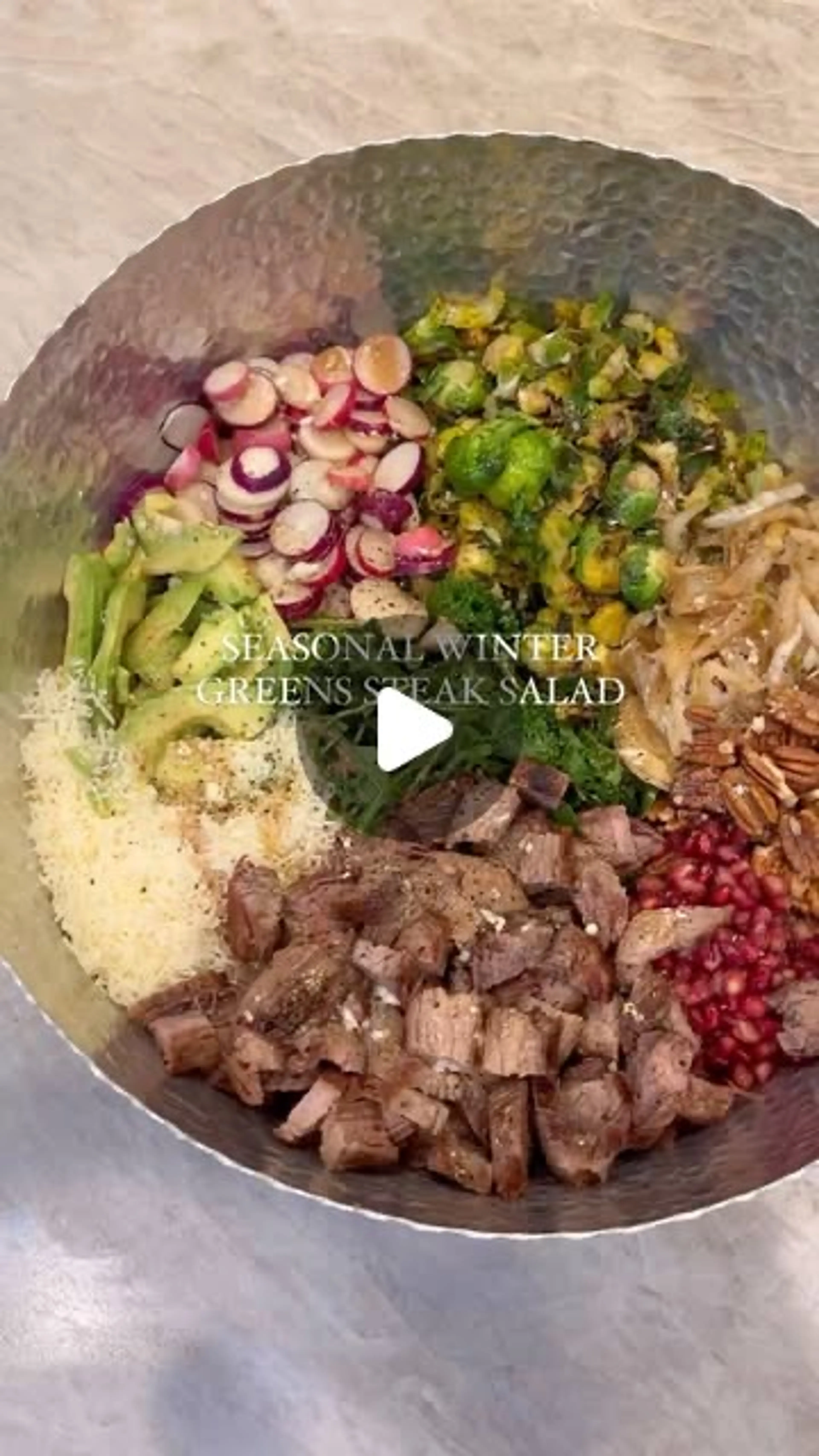 Winter Greens Steak Salad