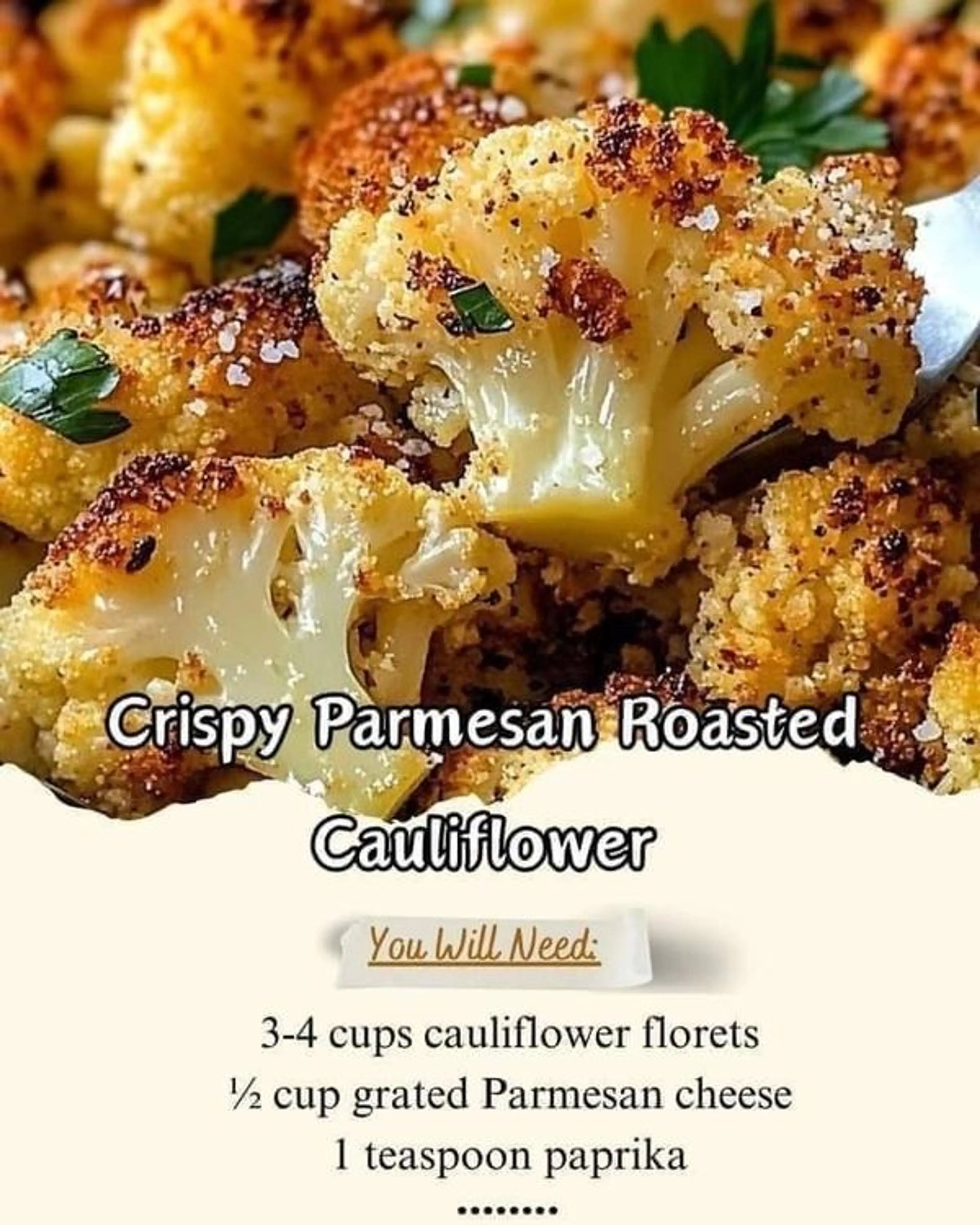 Crispy Parmesan Roasted Cauliflower