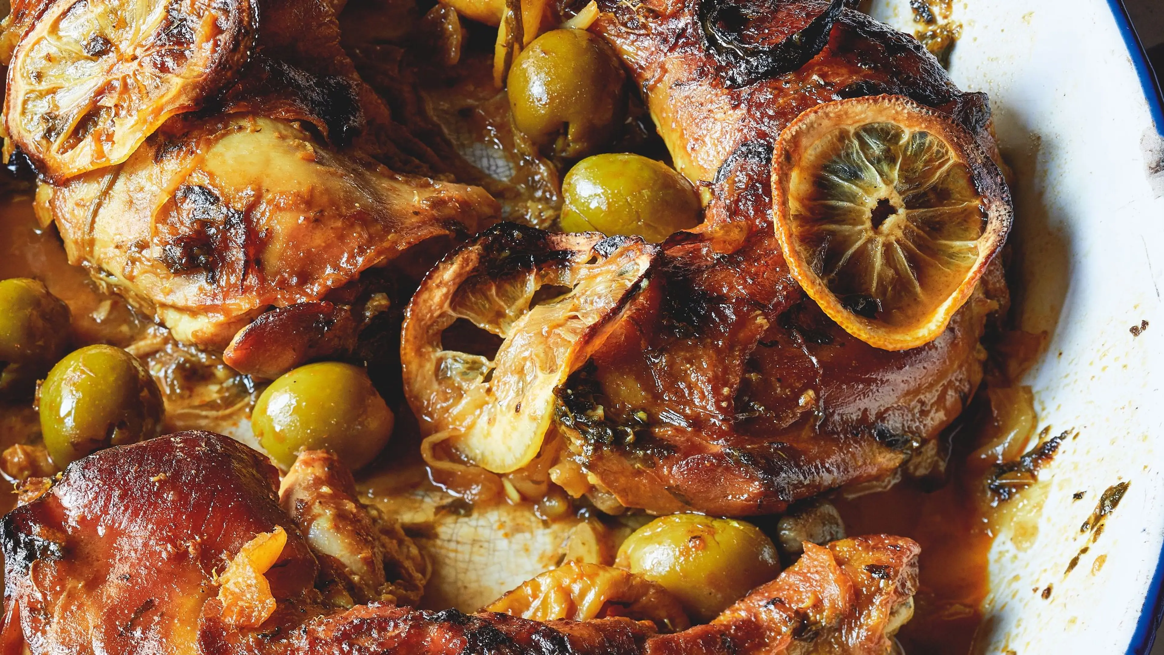 Braised Chicken With Olives and Citrus