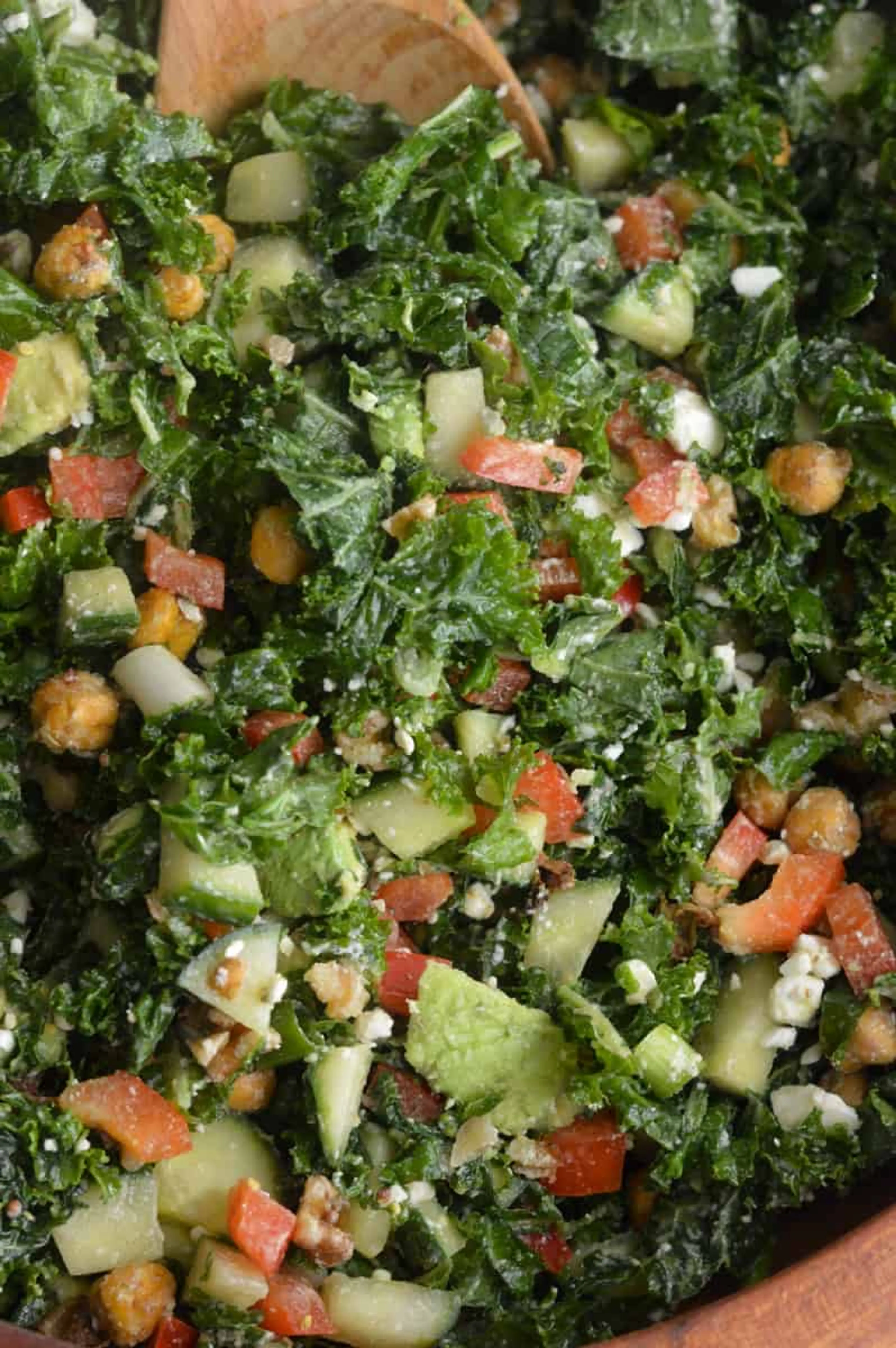 The BEST Tahini Kale Salad