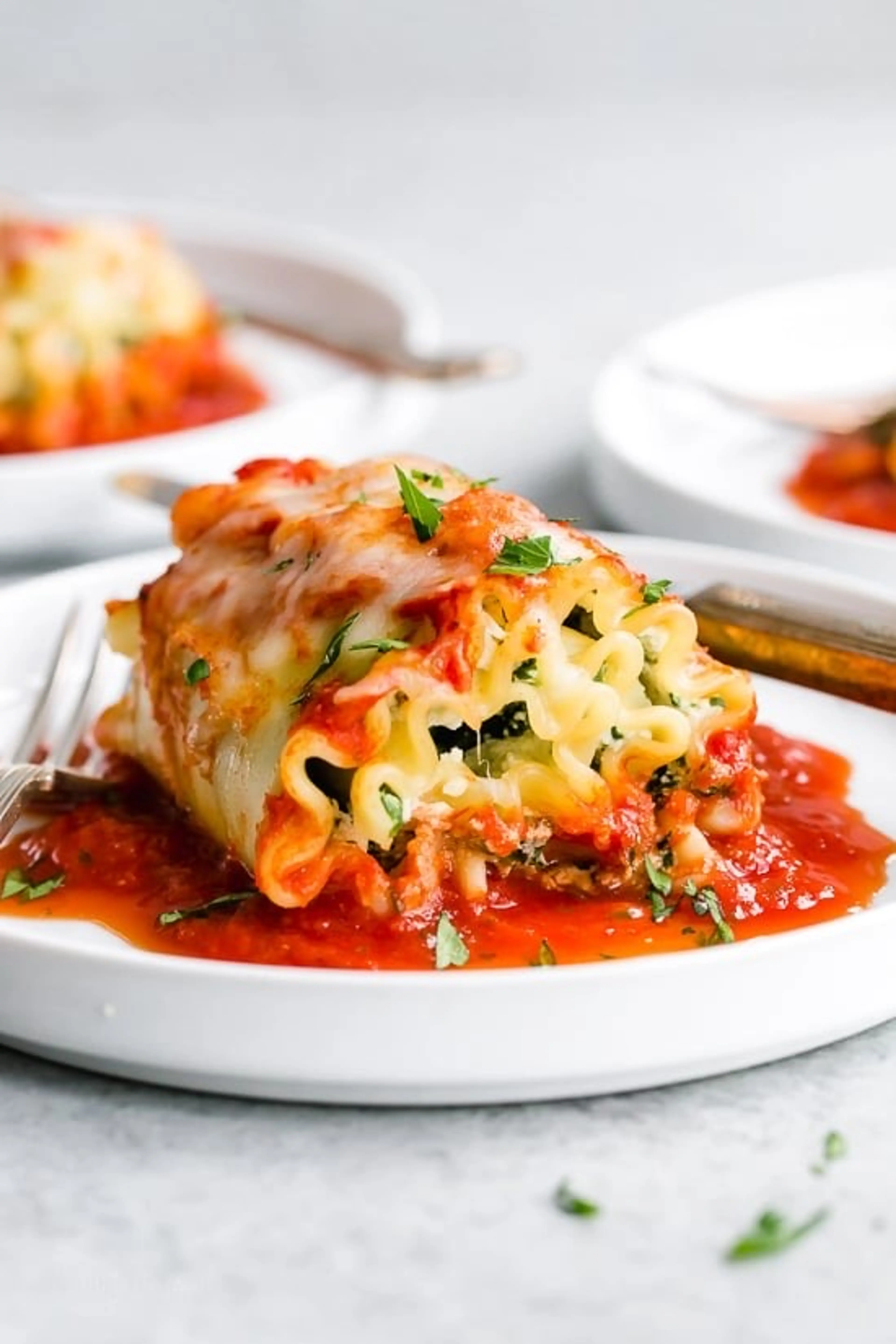 Spinach Lasagna Roll Ups