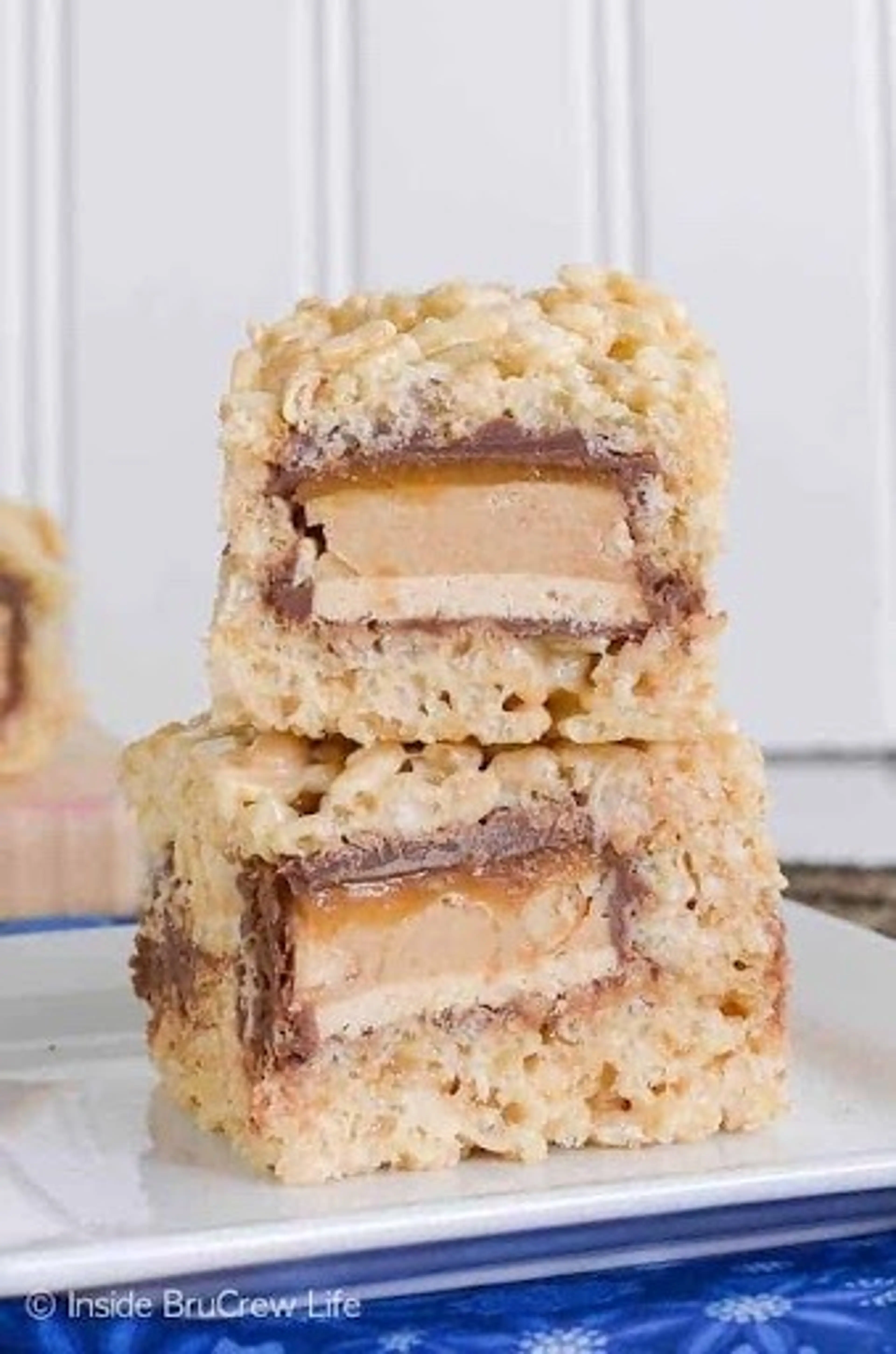 Candy Bar Stuffed Rice Krispie Treats