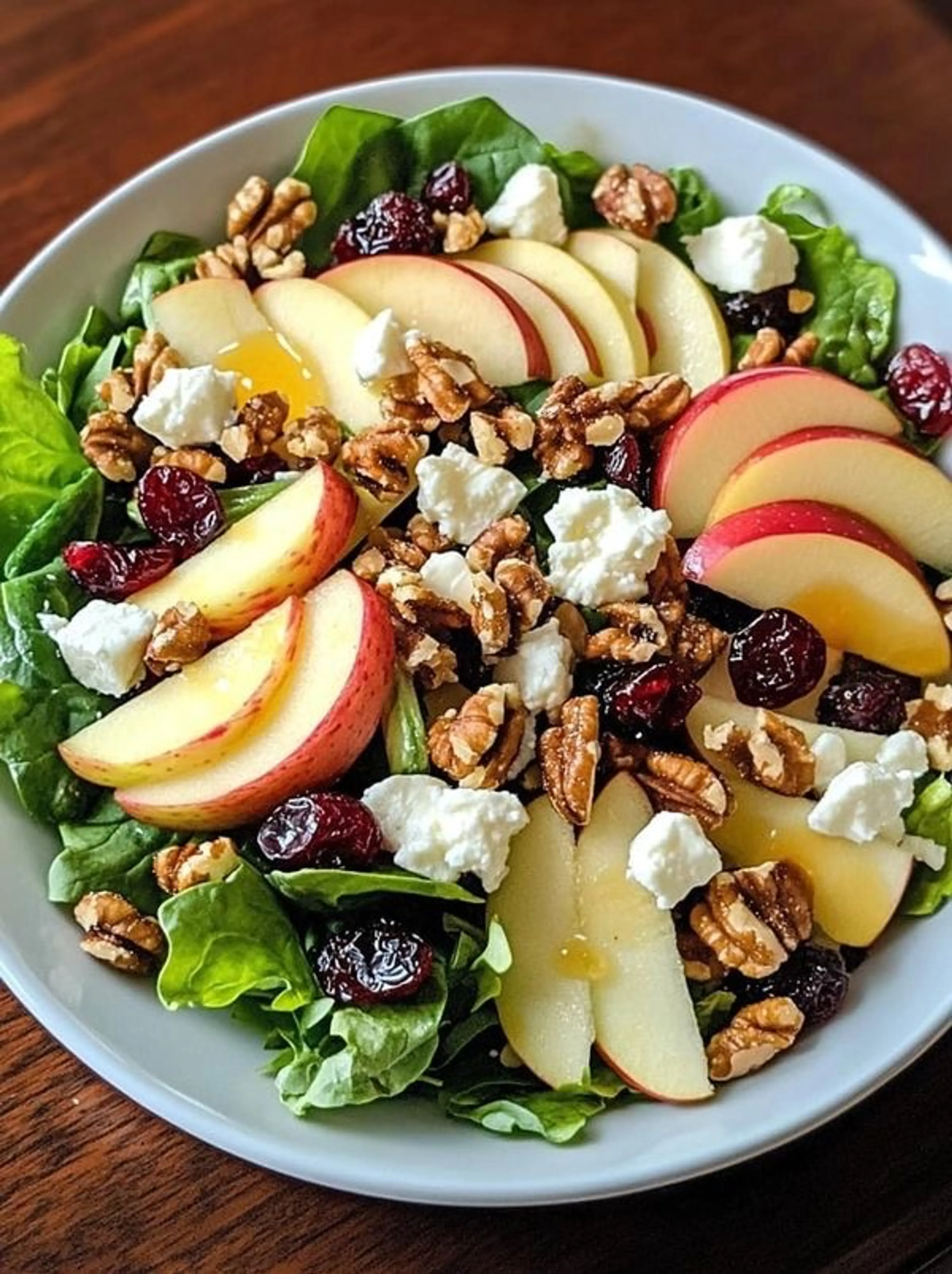 Autumn Apple Walnut Salad with Maple Dijon Vinaigrette