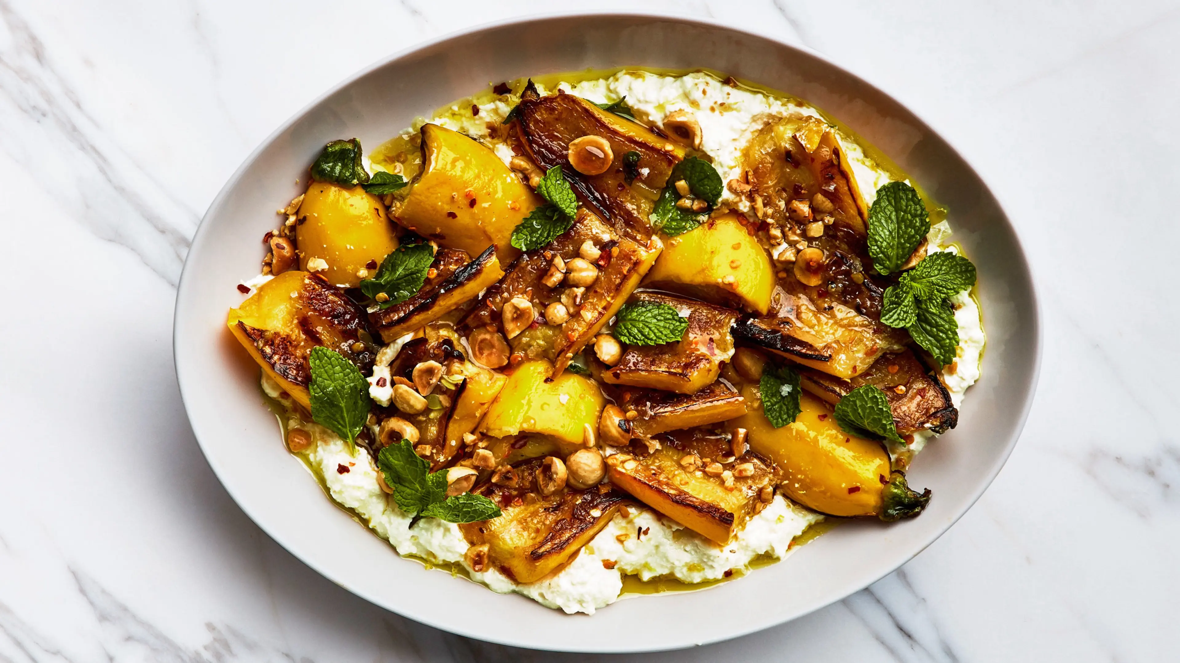 Marinated Zucchini With Hazelnuts and Ricotta