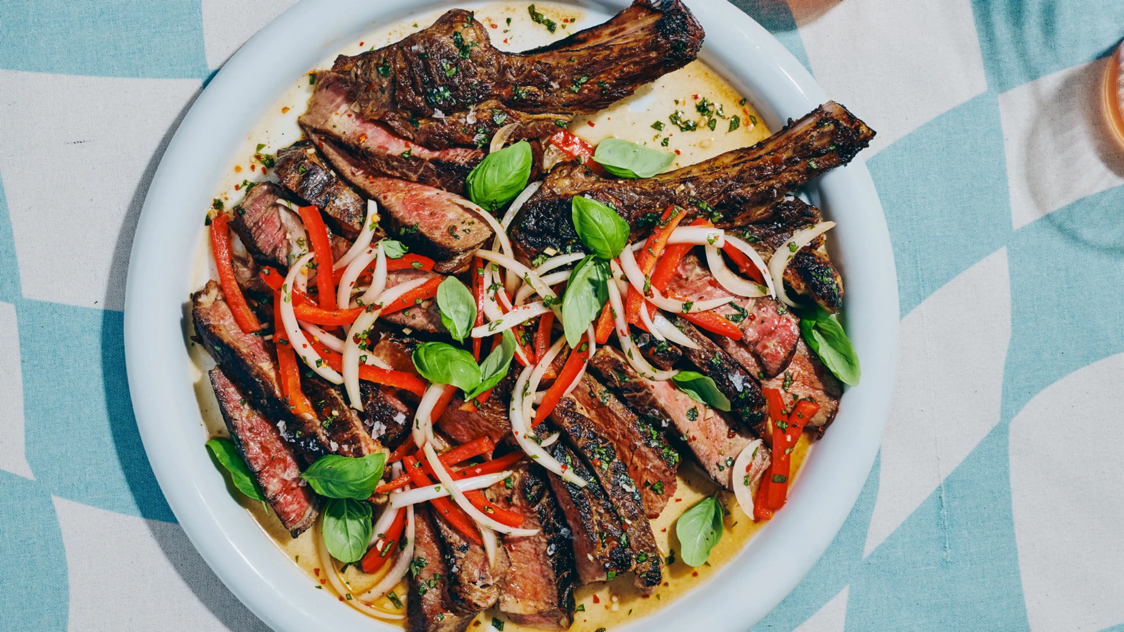 Honey-Glazed Rib-Eye Steaks