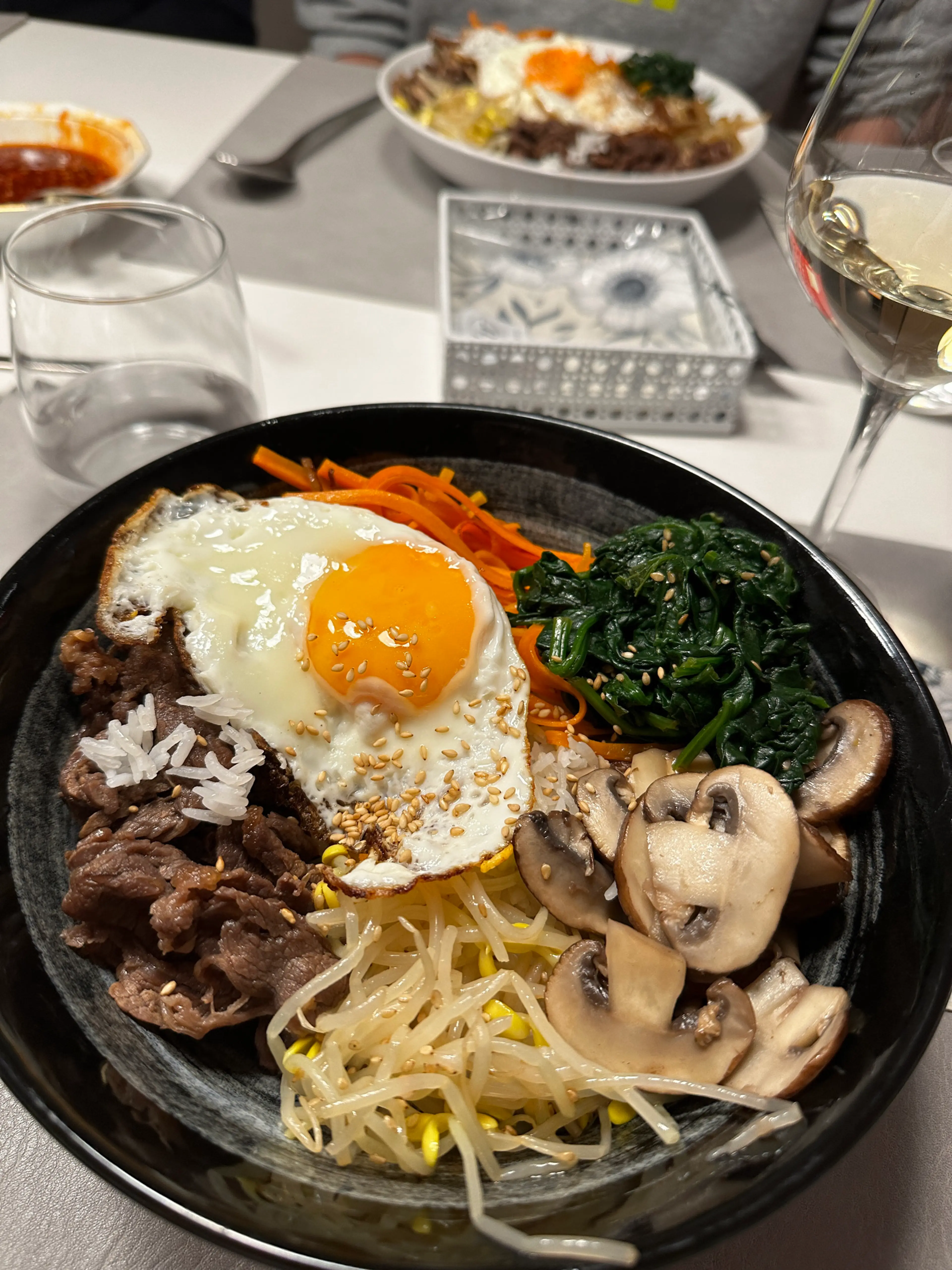 Bibimbap - Korean Mixed Rice with Meat and Assorted Vegetabl