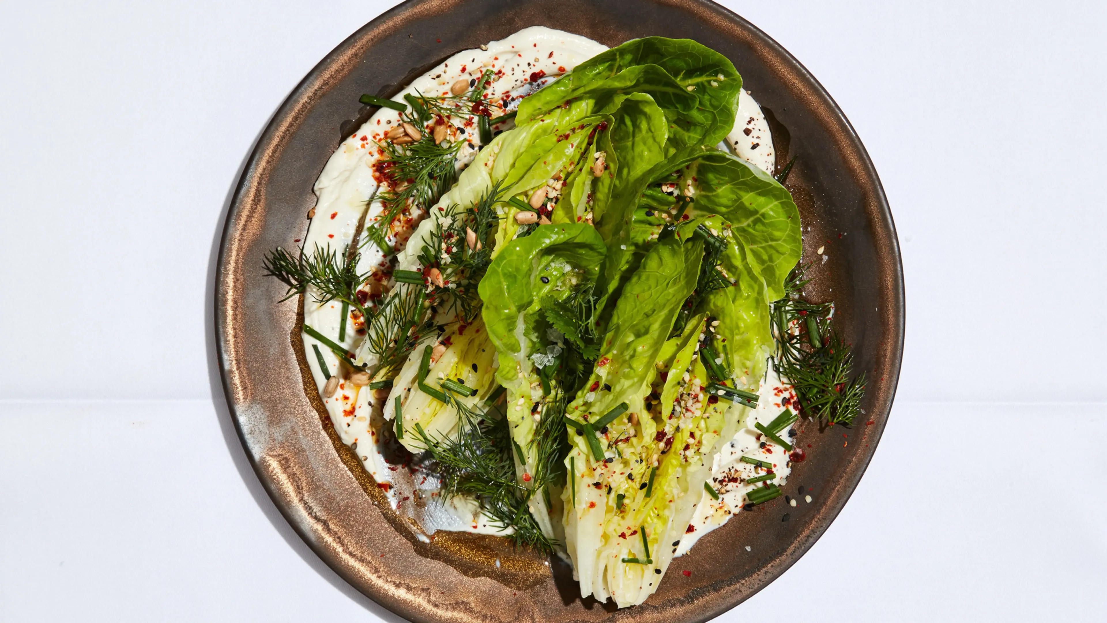 Little Gem Wedge Salad with Tahini Ranch