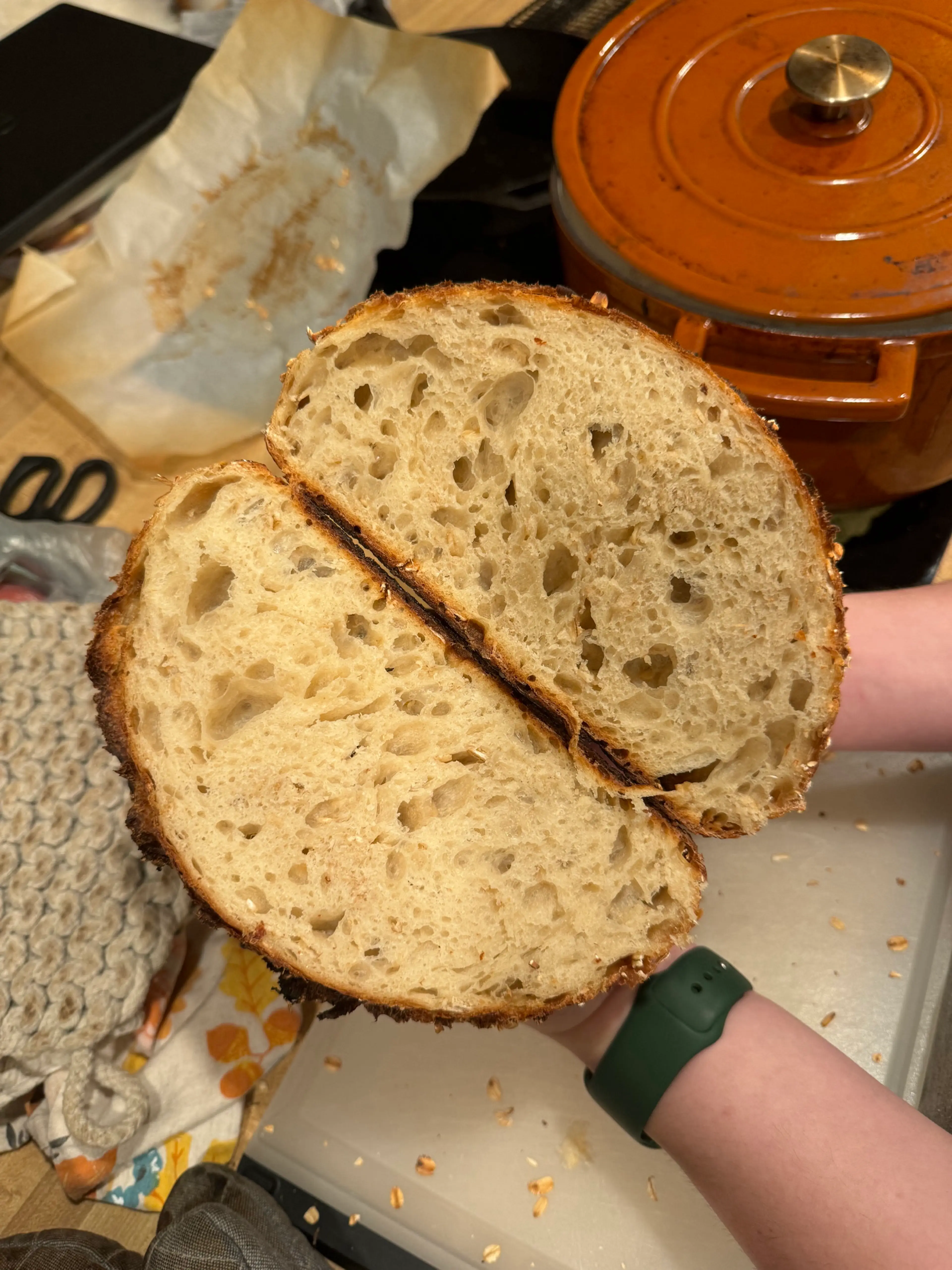 Honey Oat Sourdough Bread