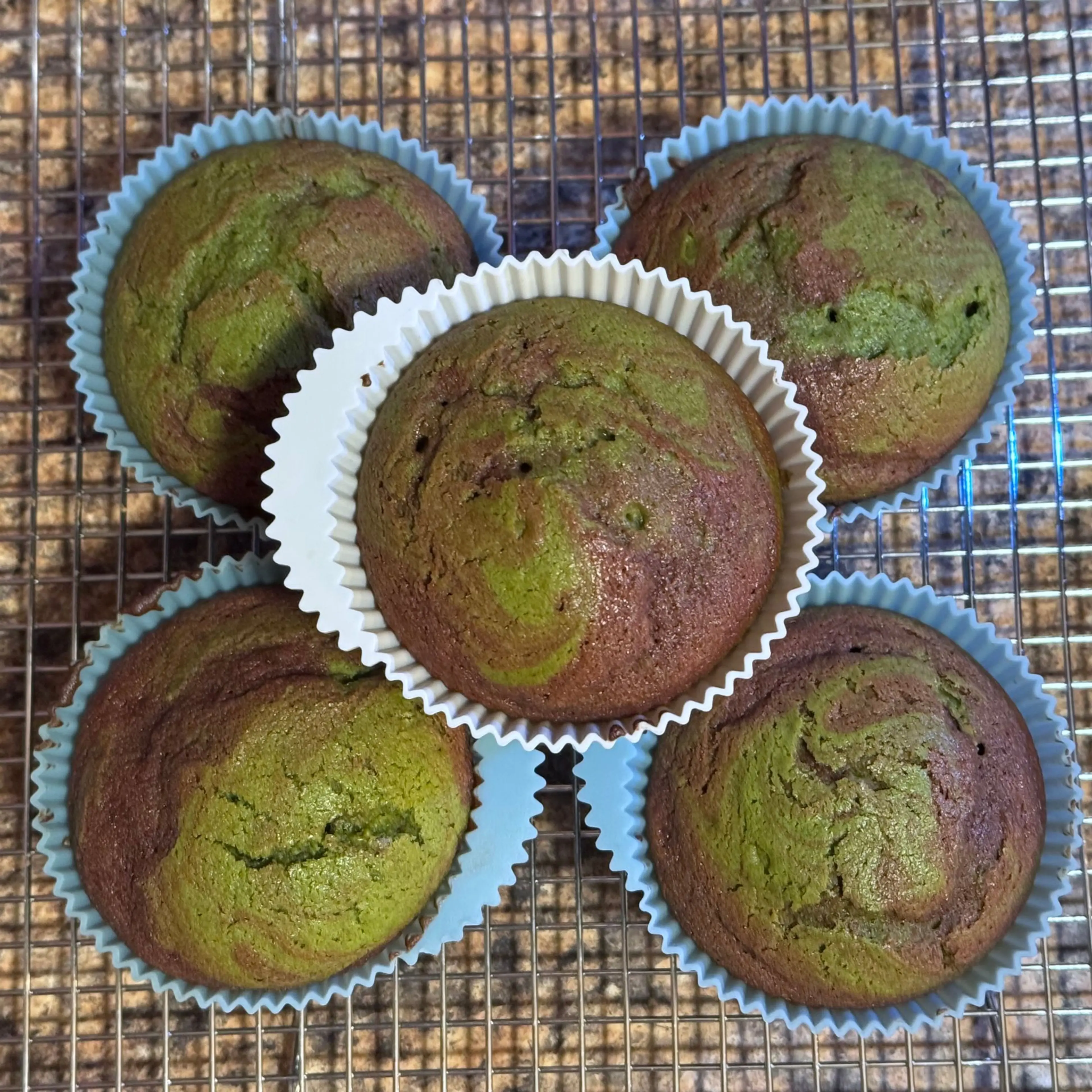 Chocolate Matcha Swirl Cupcakes