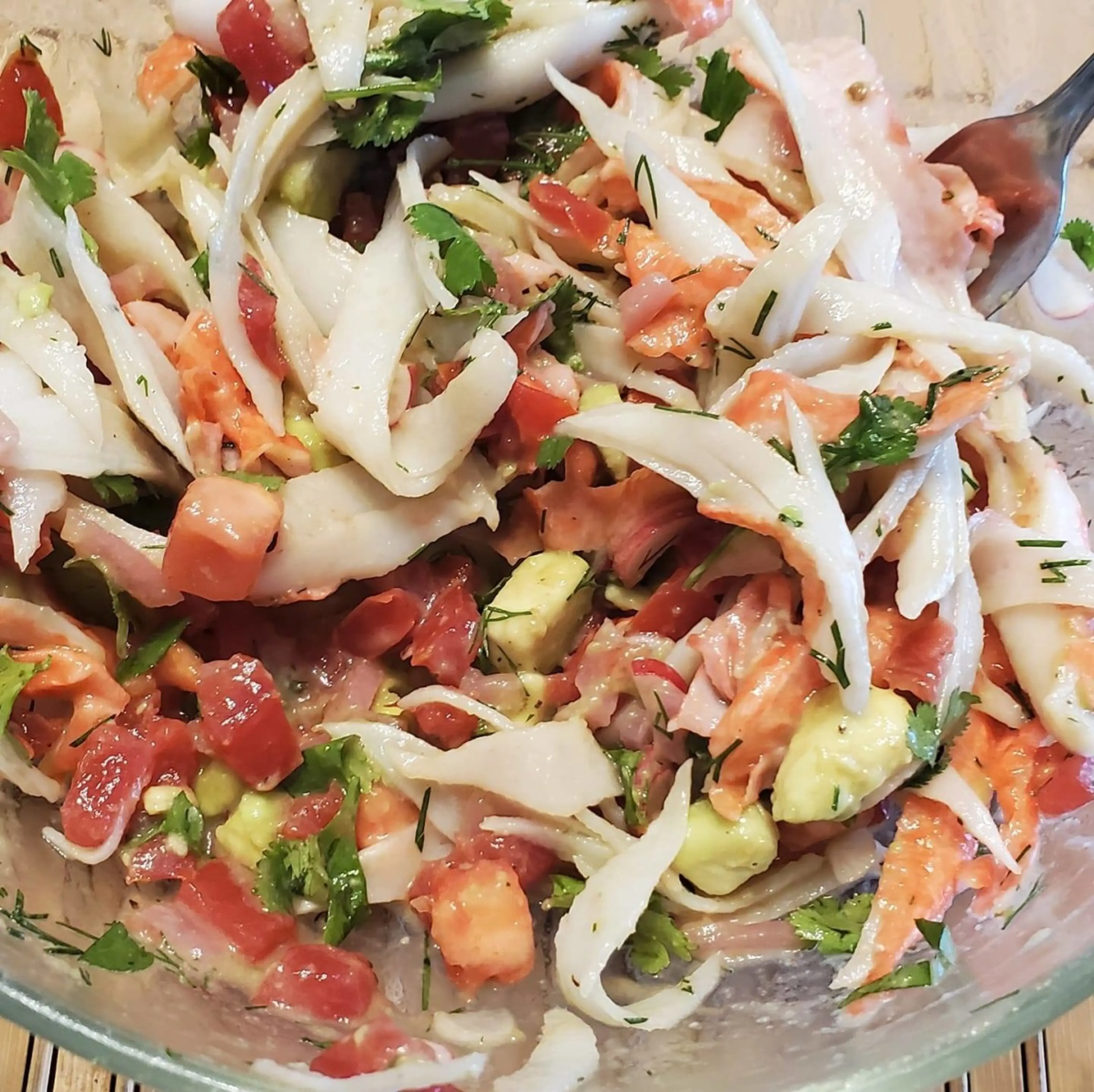 Imitation Crab (Surimi) and Avocado Salad