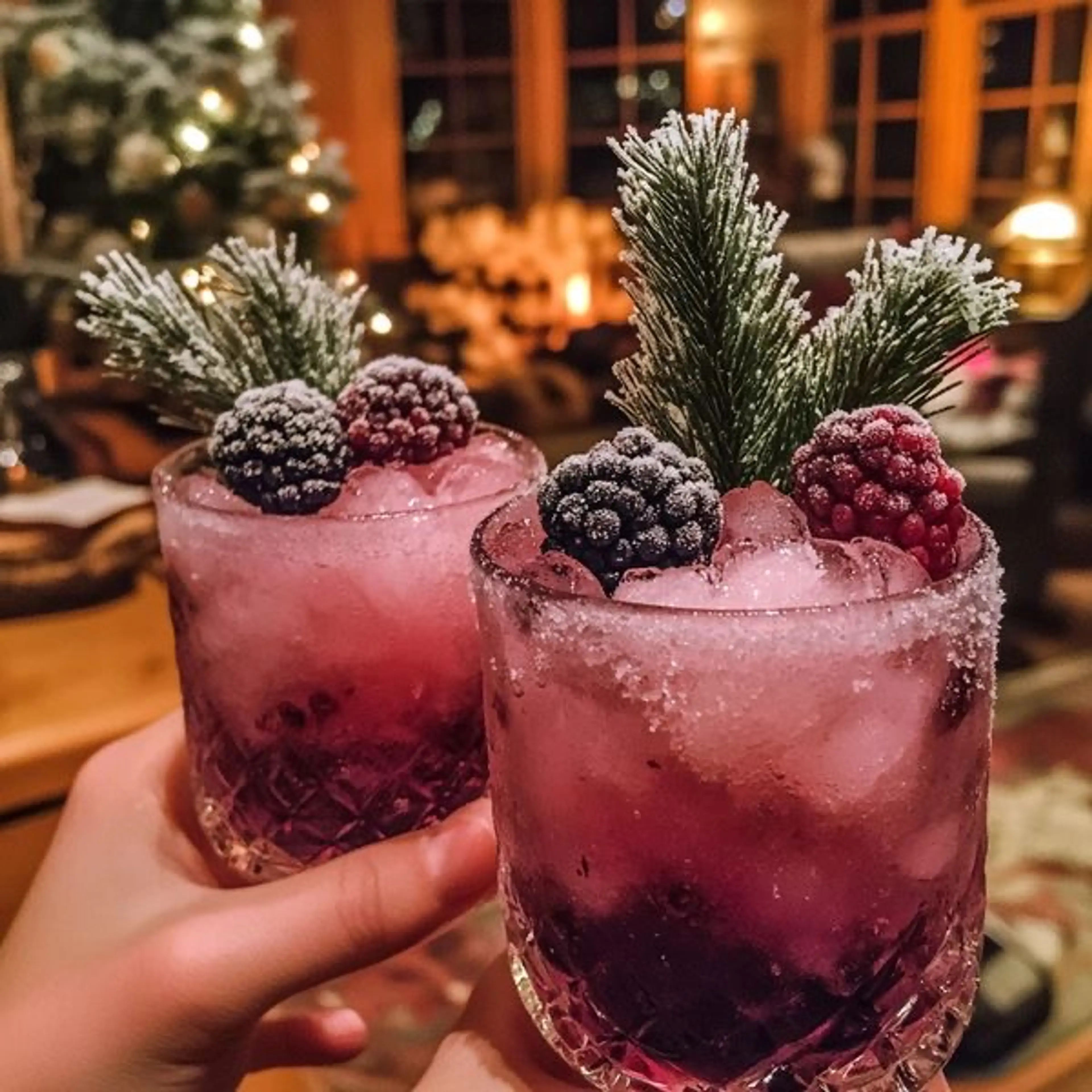 Frosted Blackberry Bourbon Mule