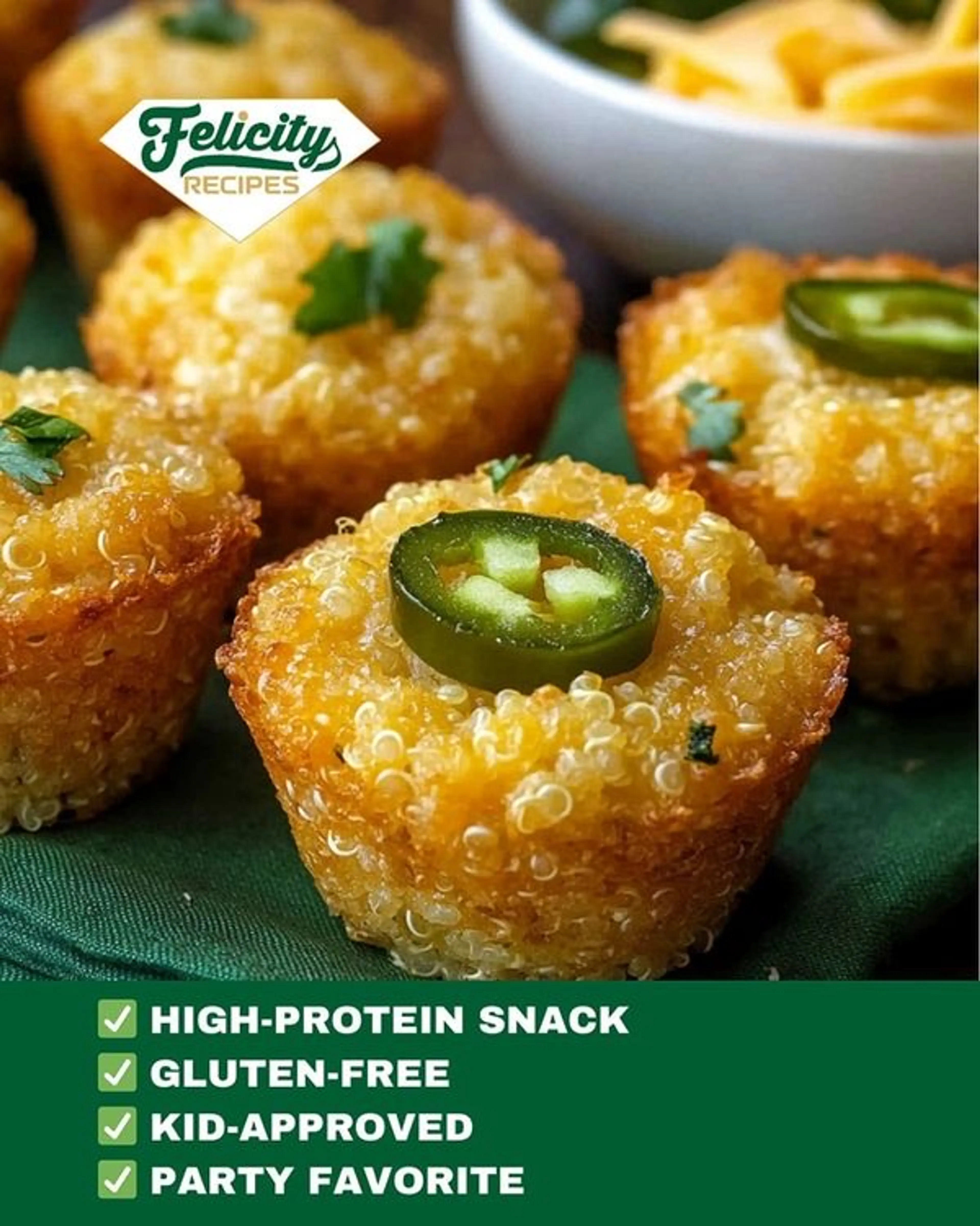 Jalapeño Popper Quinoa Bites