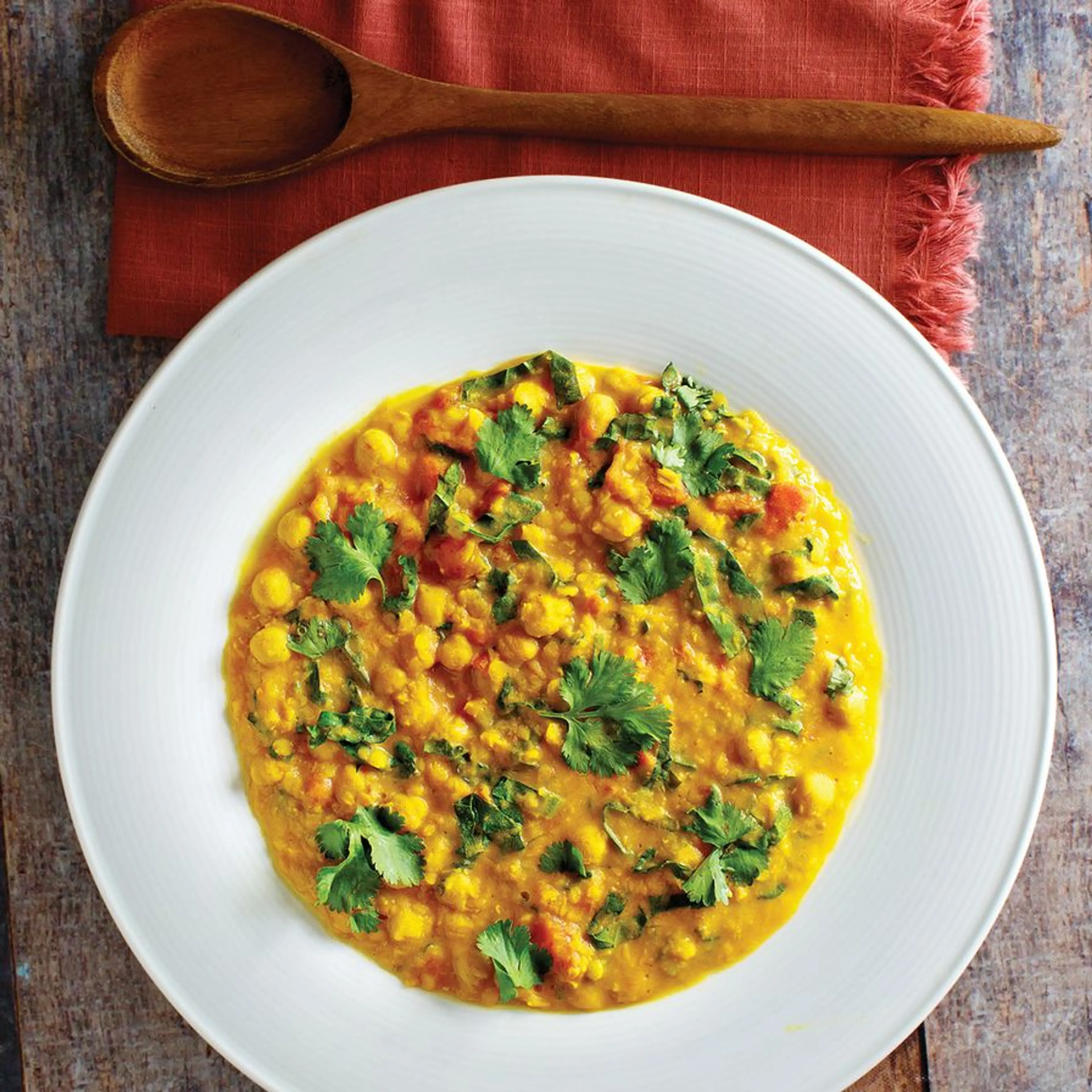 Instant Pot Coconut Curry Lentil Chickpea Bowls With Kale