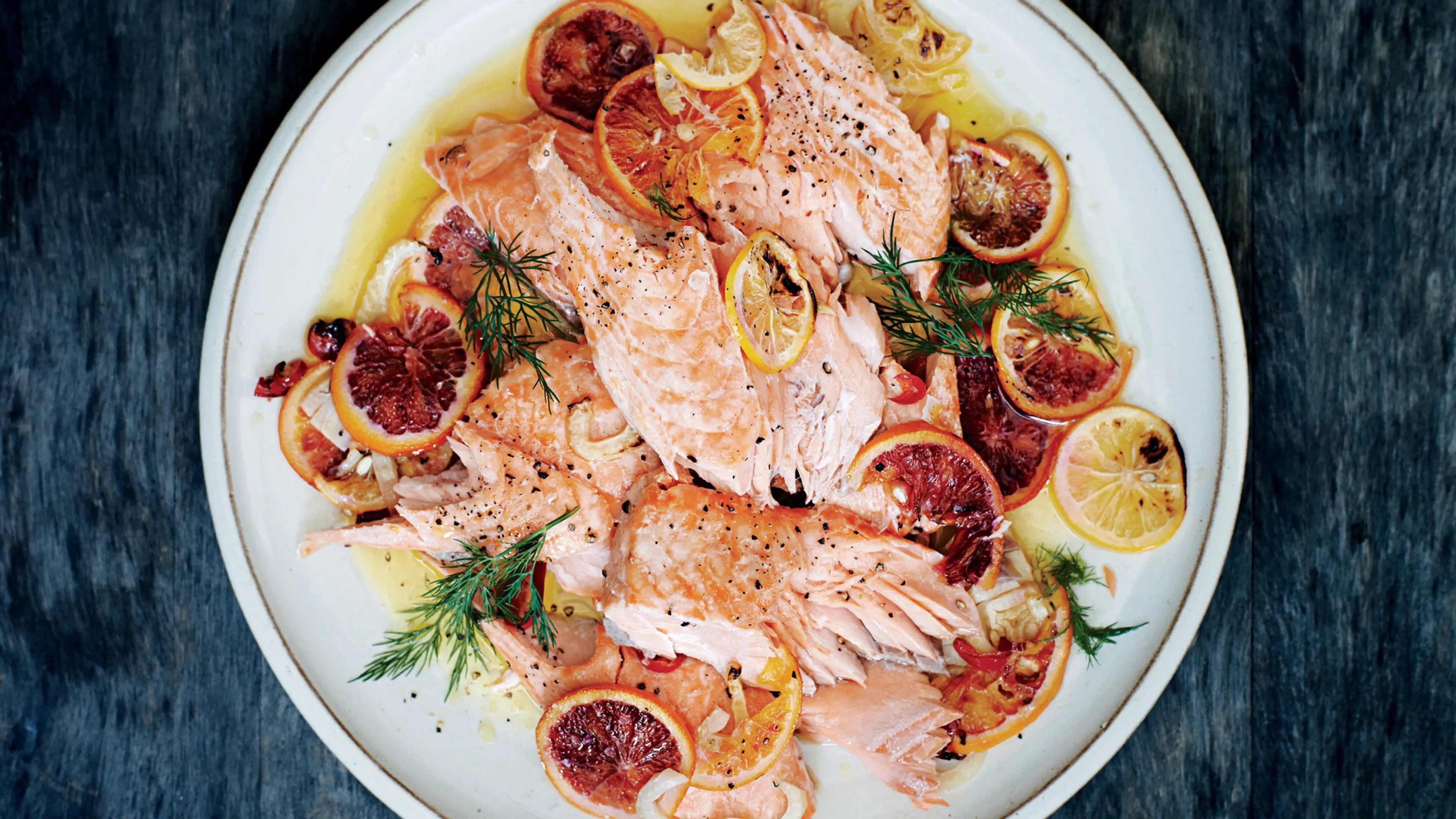 Slow-Roasted Salmon With Fennel, Citrus, and Chiles