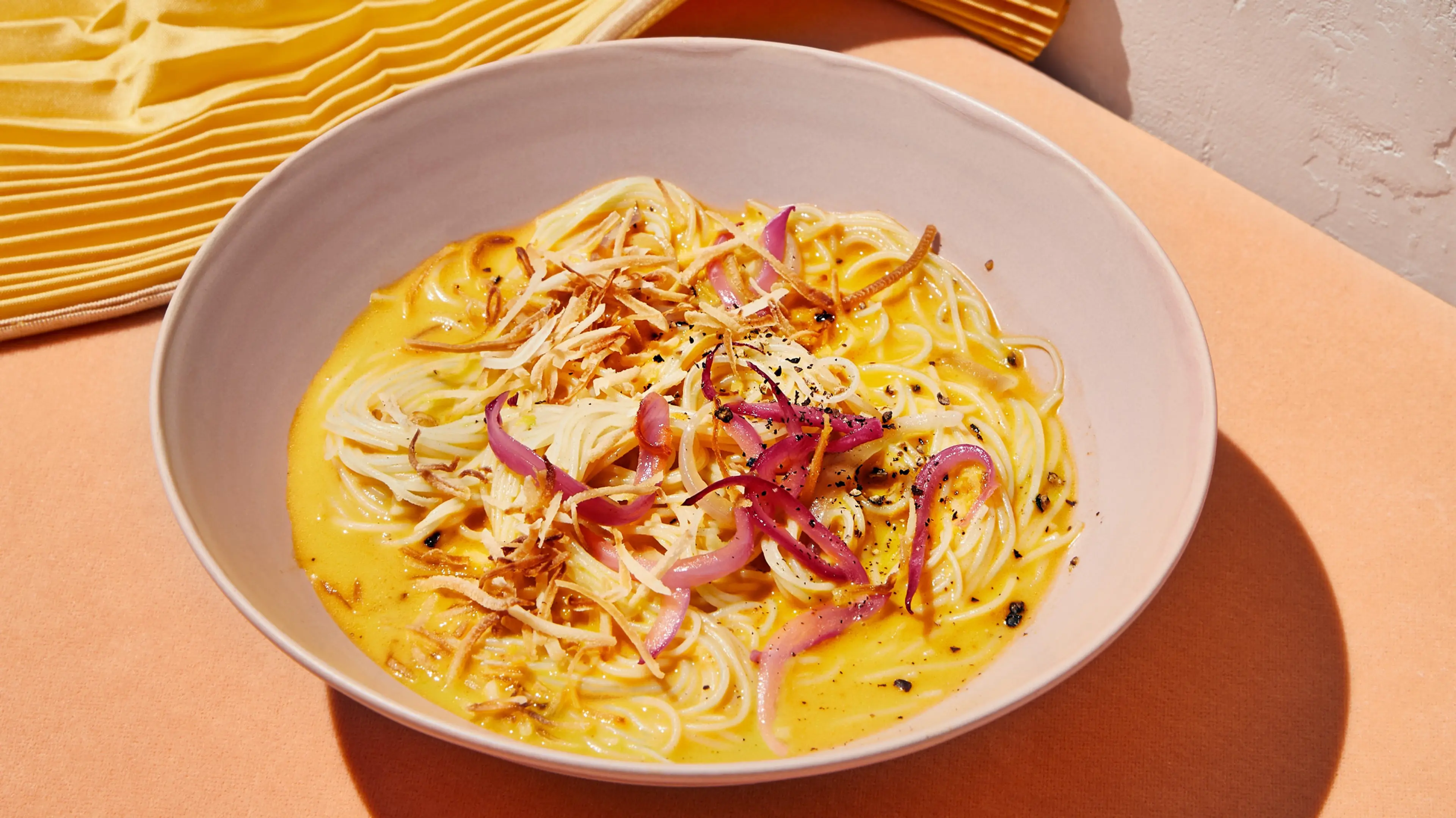 Coconut Rice Noodles with Ginger and Turmeric