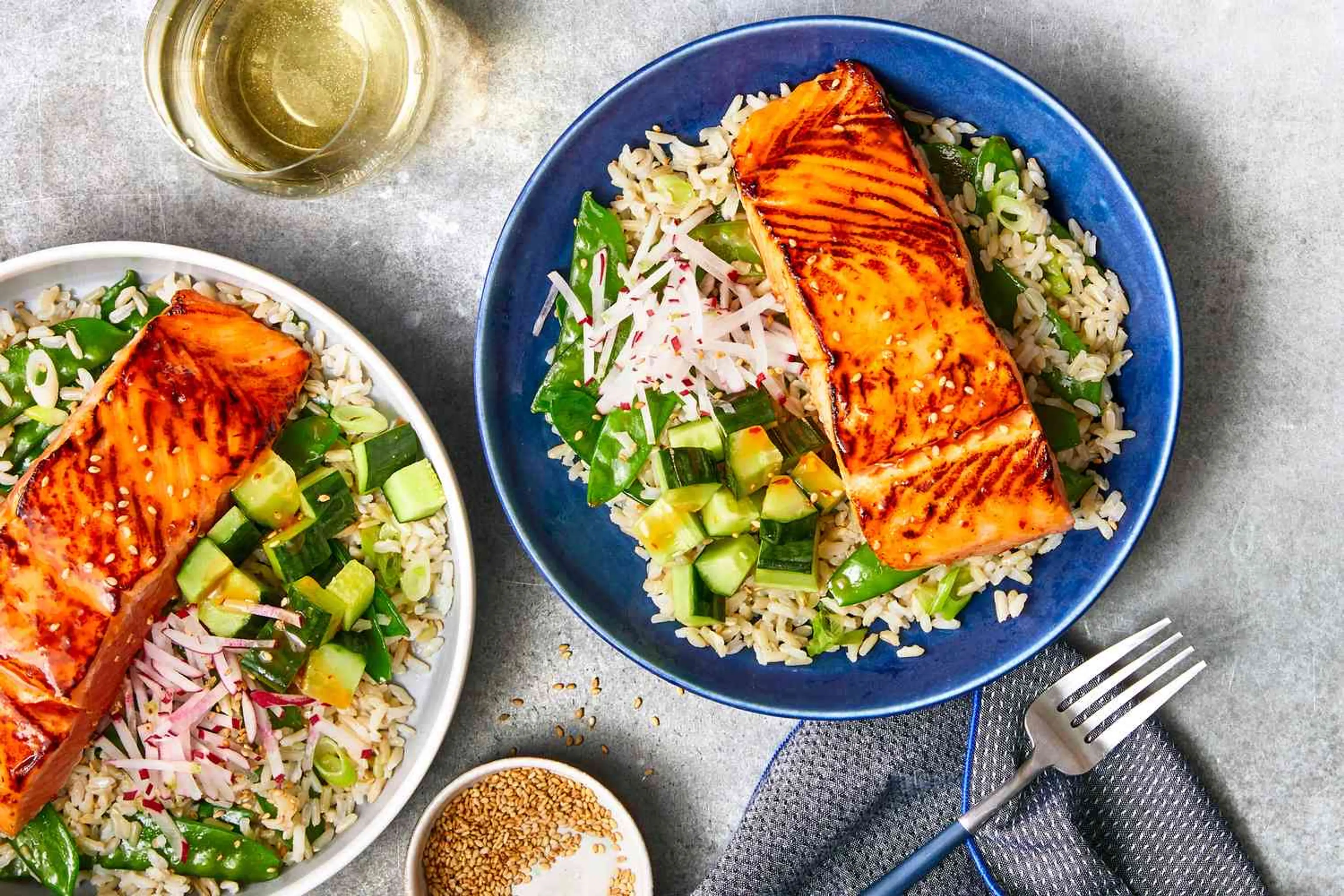 Sweet-And-Spicy Salmon Rice Bowl