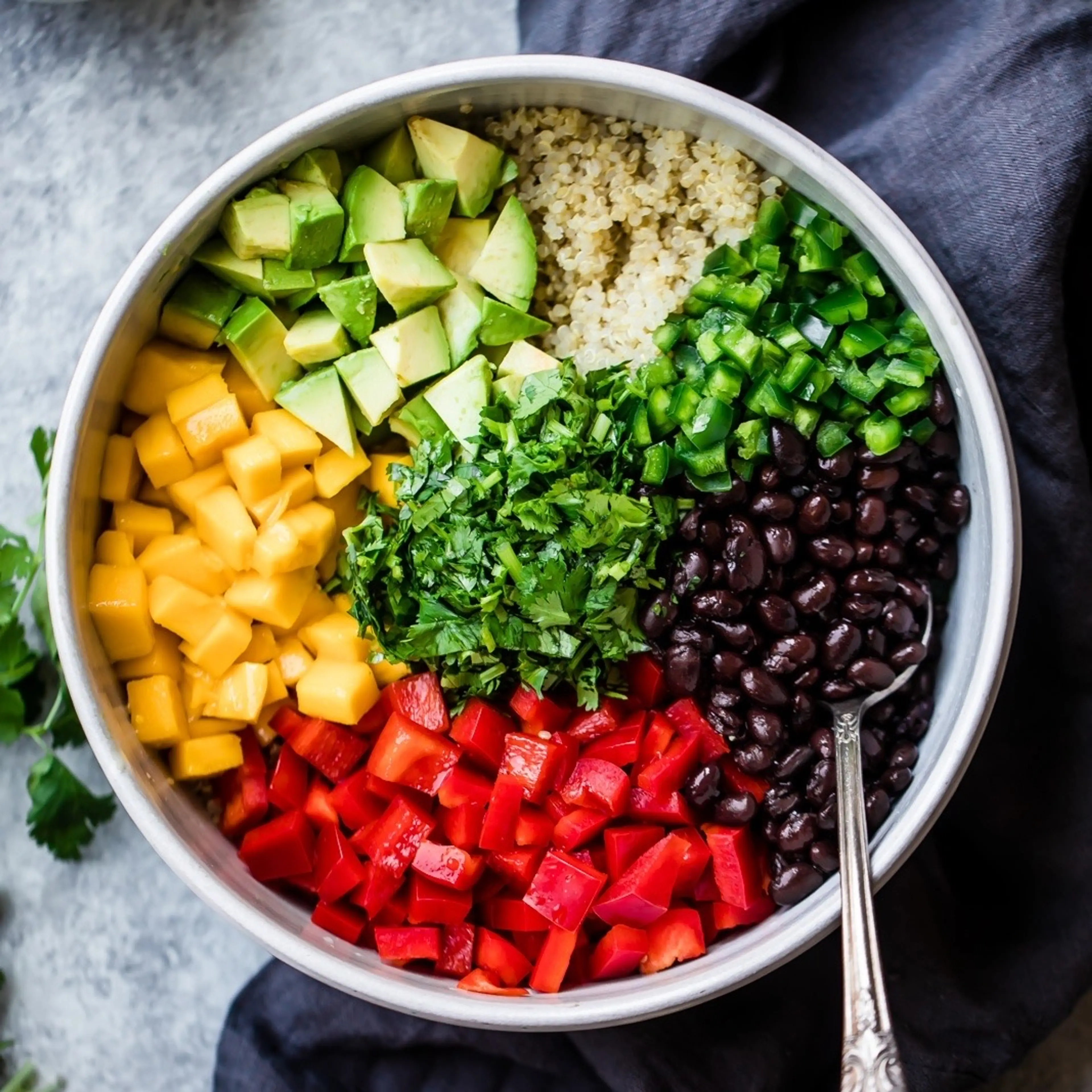 Fiesta Mango Black Bean Quinoa Salad