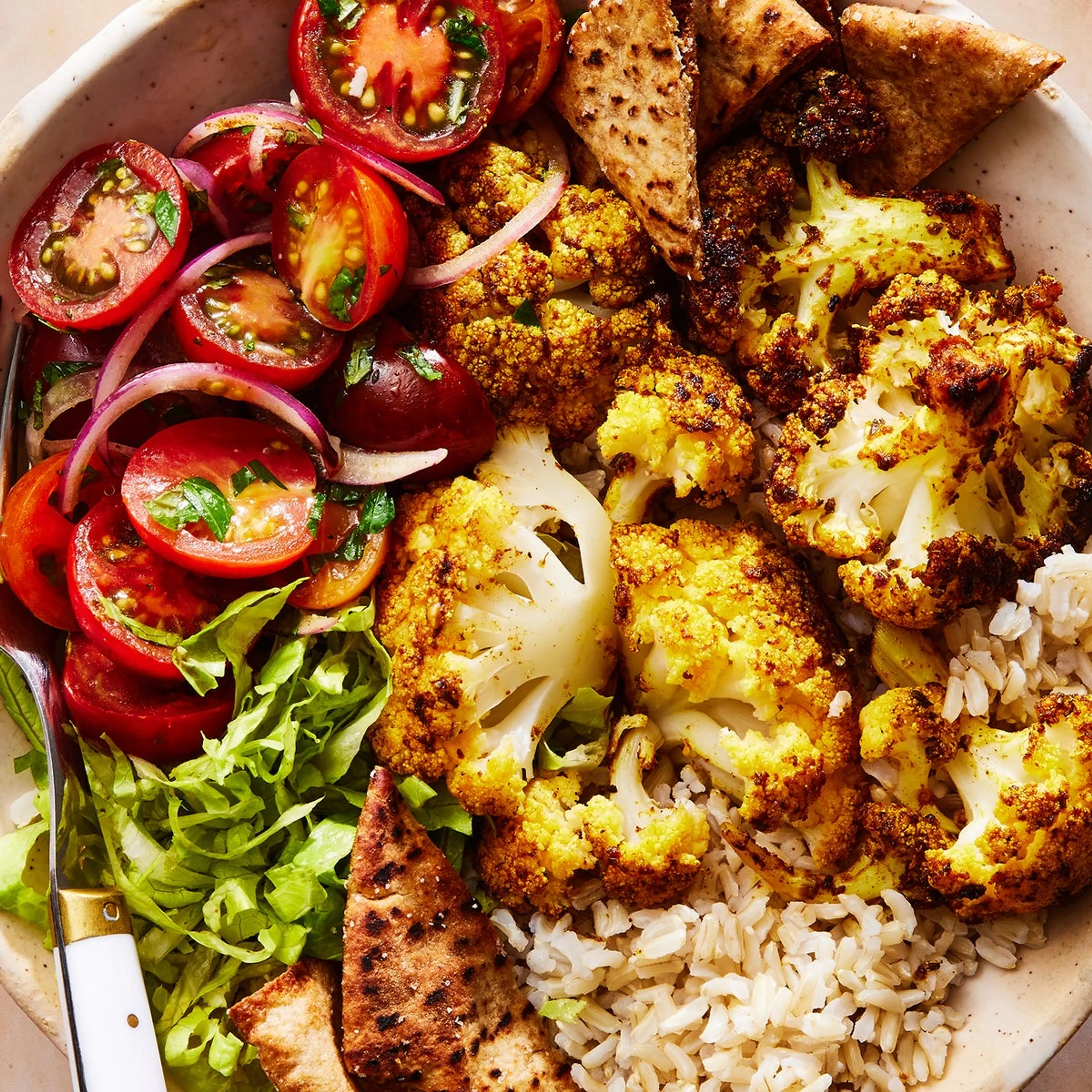 Halal Cart-Style Cauliflower Bowl