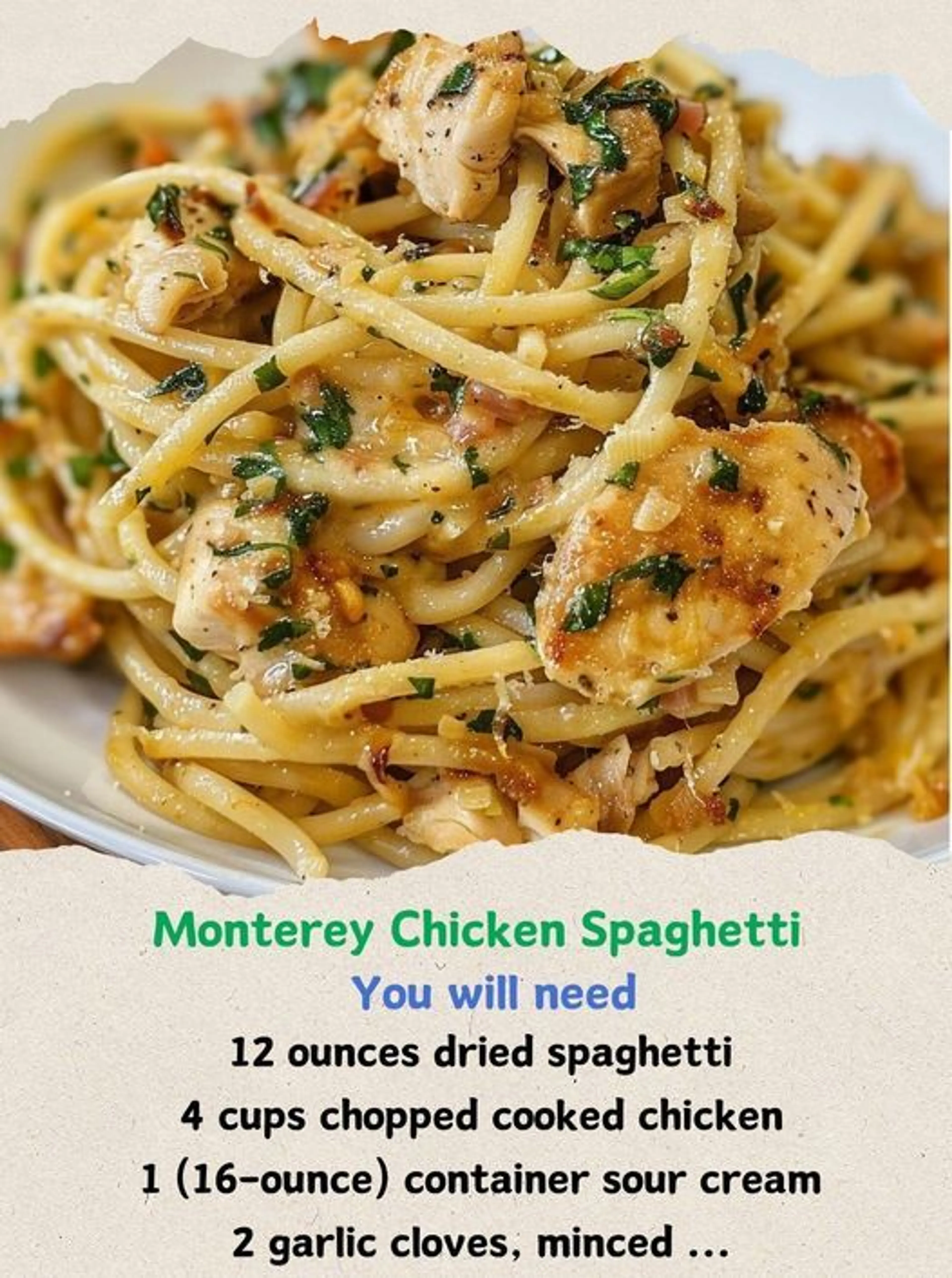 Monterey Chicken Spaghetti