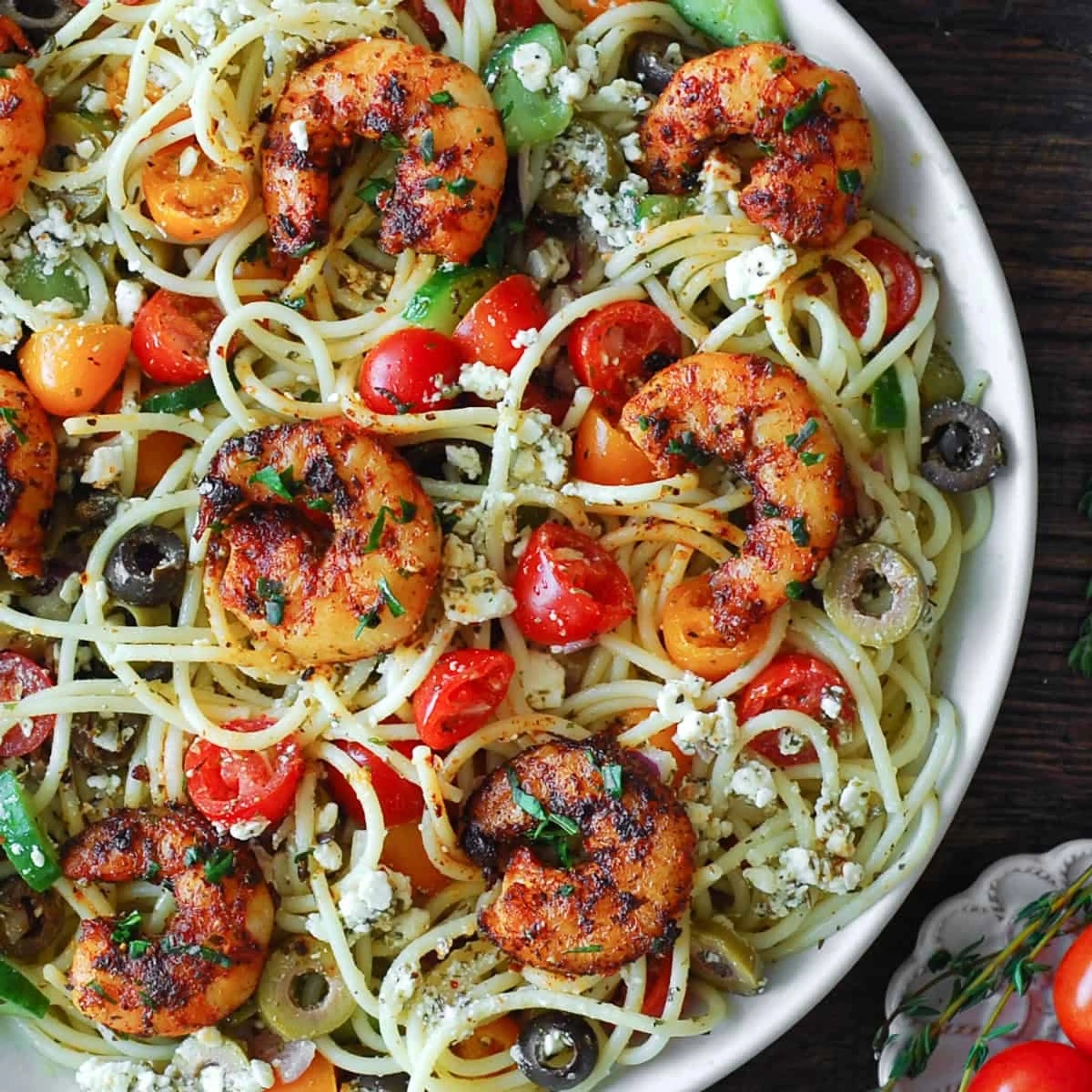 Garlic Shrimp Spaghetti