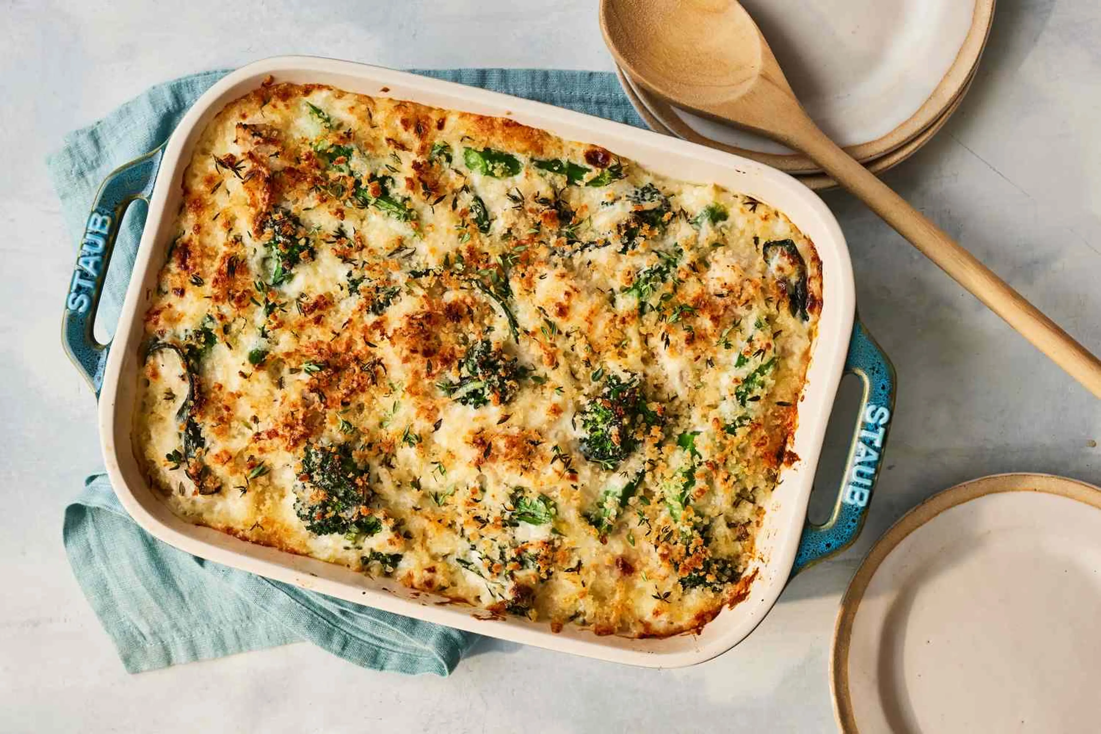 Chicken-And-Rice Bake With Broccolini