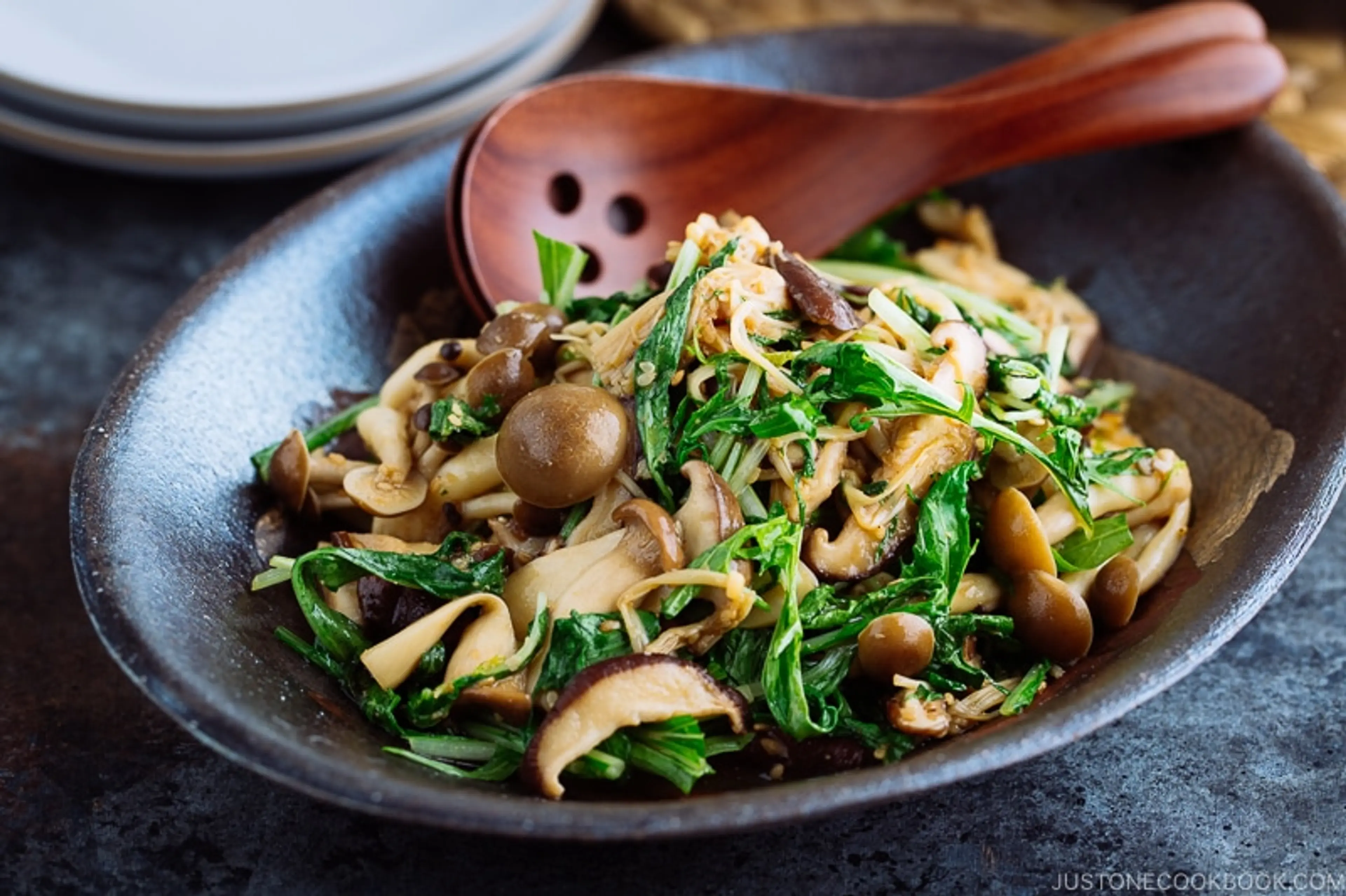 Warm Mushroom Salad with Sesame Dressing