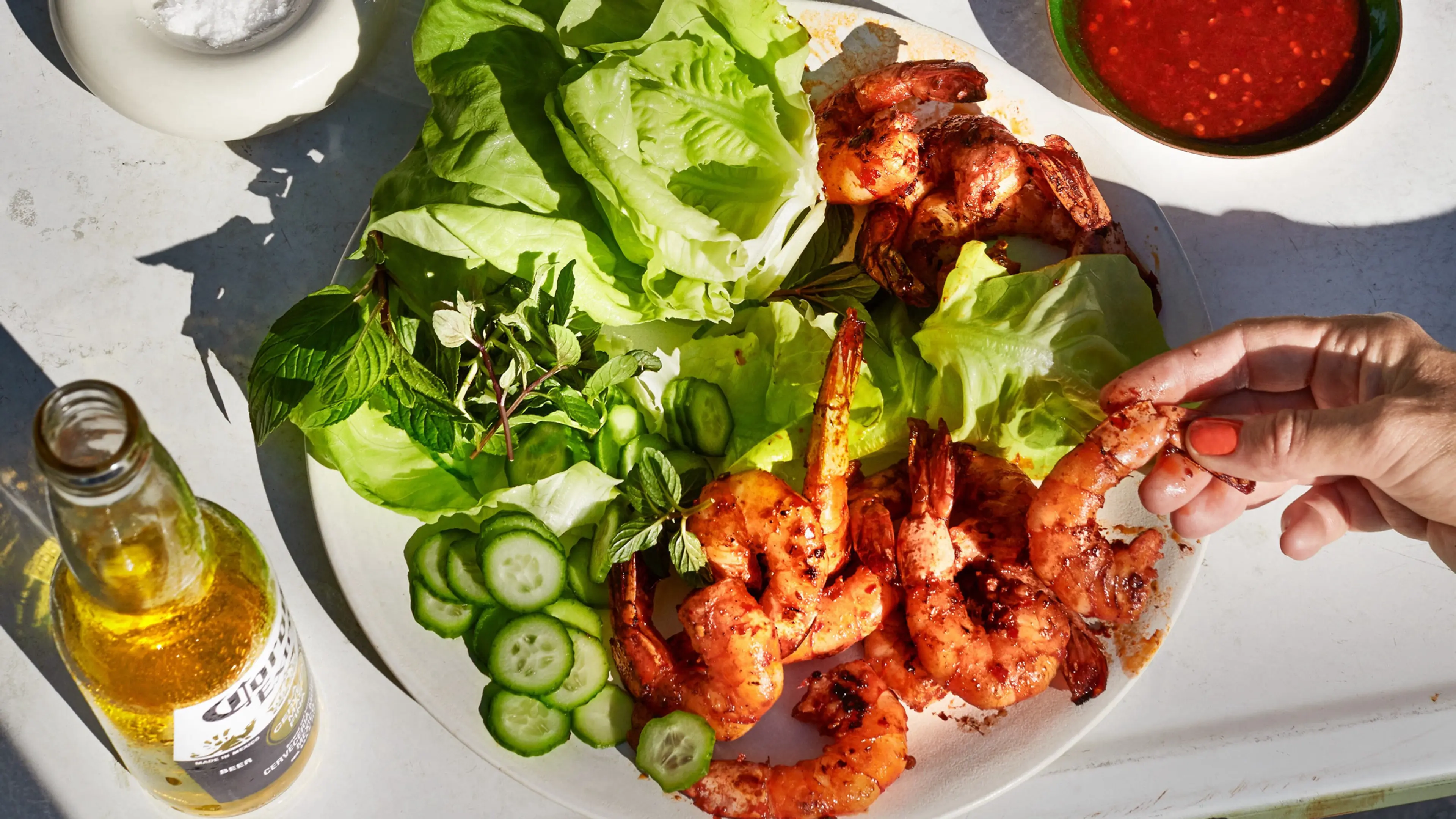 Spicy Shrimp Lettuce Wraps