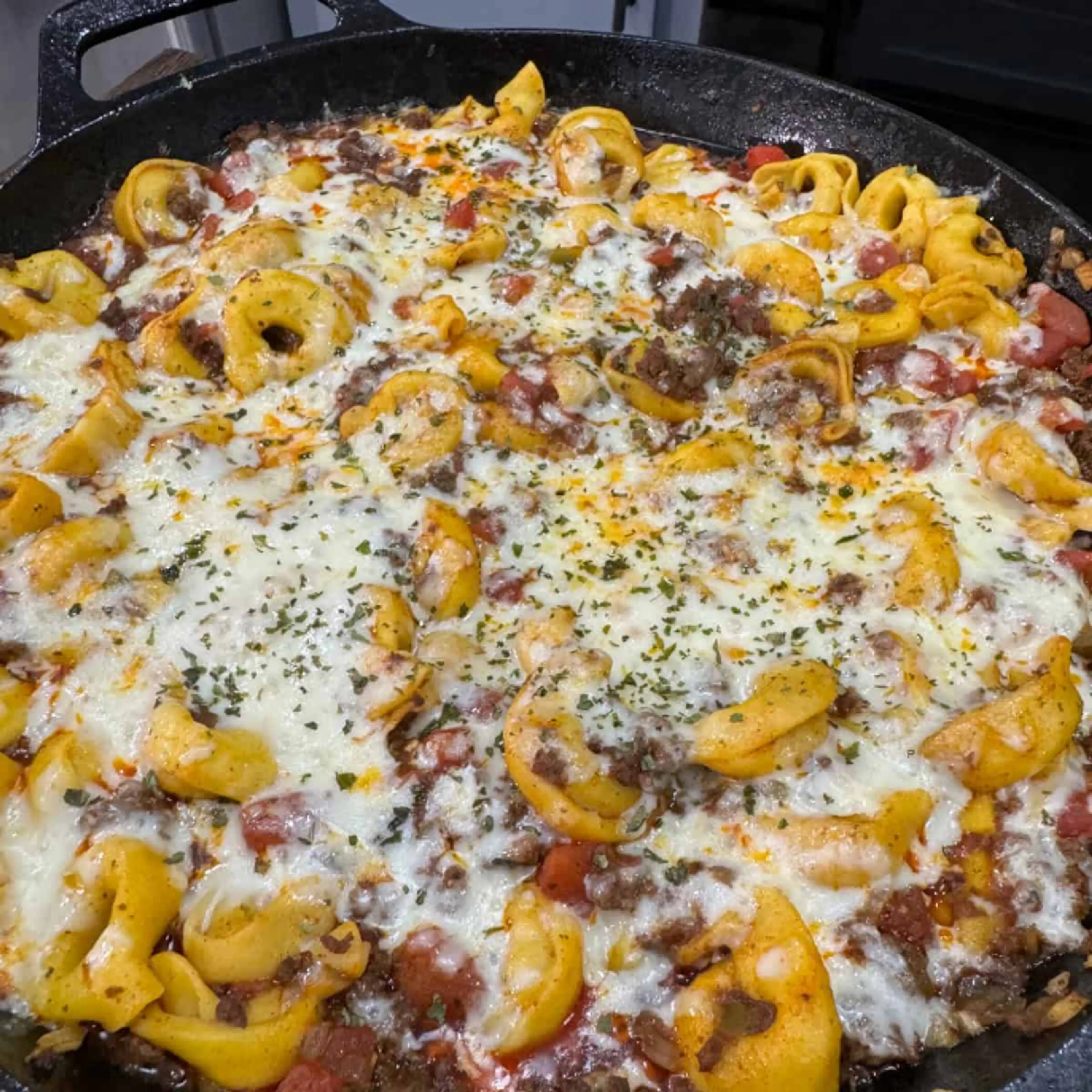 Cheesy Beef Enchilada Tortellini