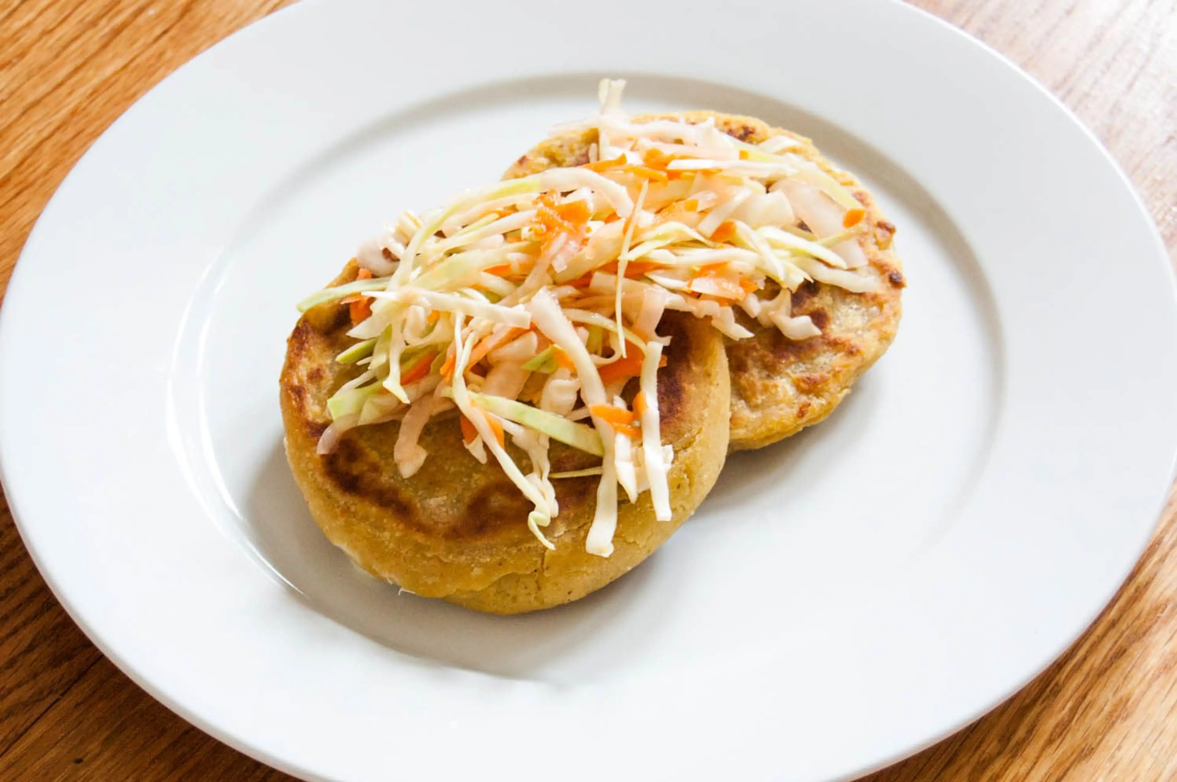 Cheese and Bean Pupusas (Salvadoran Stuffed, Griddled Tortil