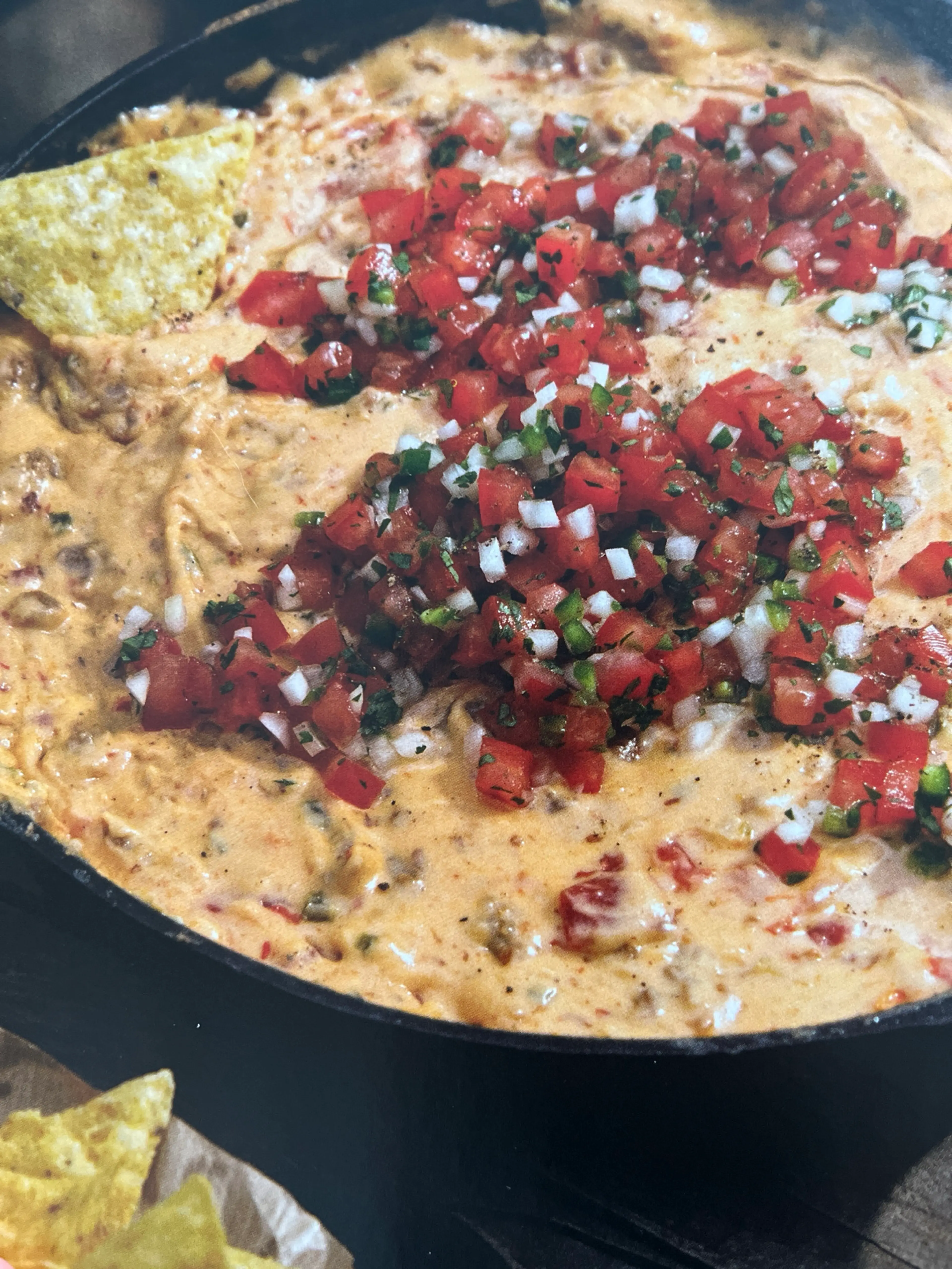 Trempette queso et pico de gallo