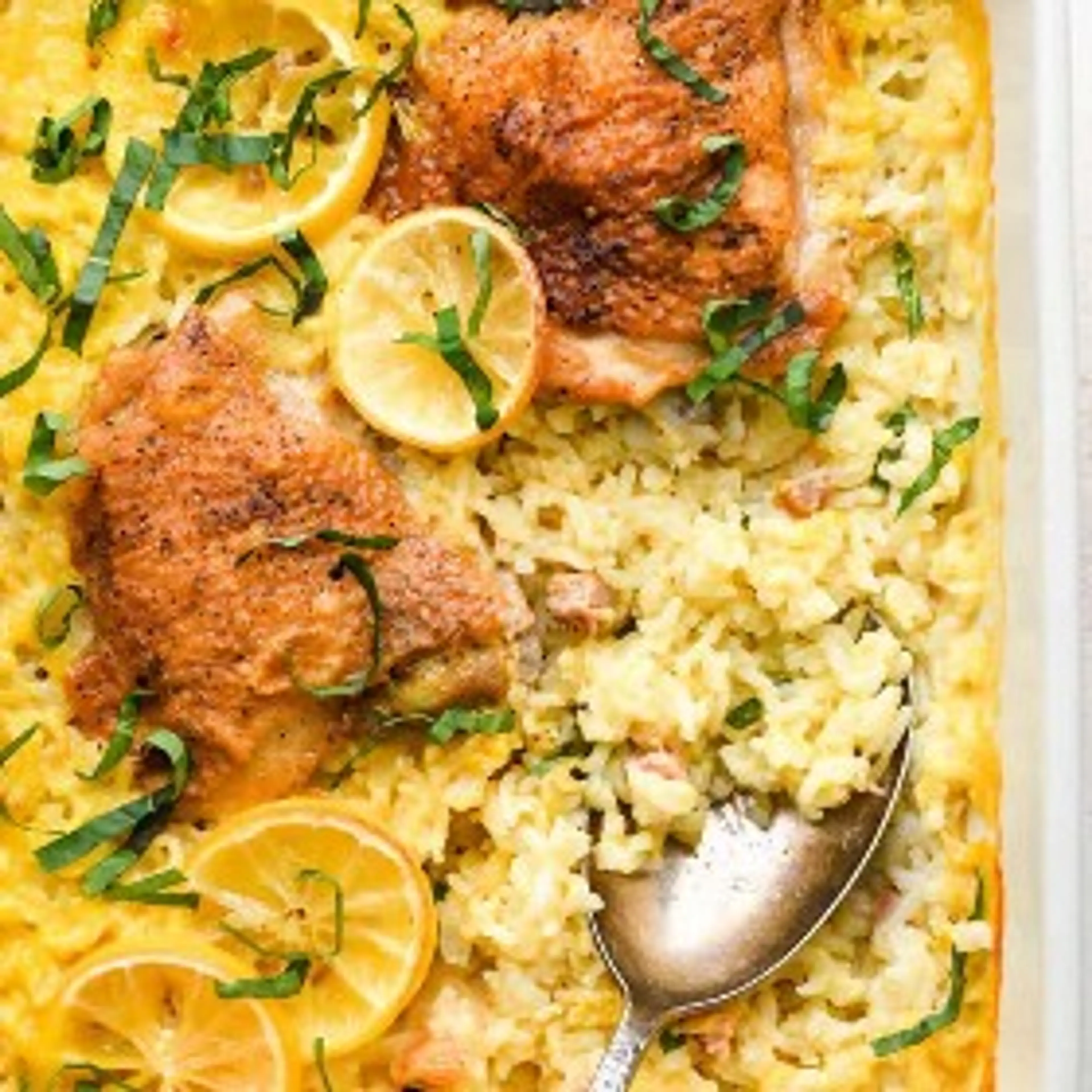 Creamy Lemon Chicken and Rice Casserole