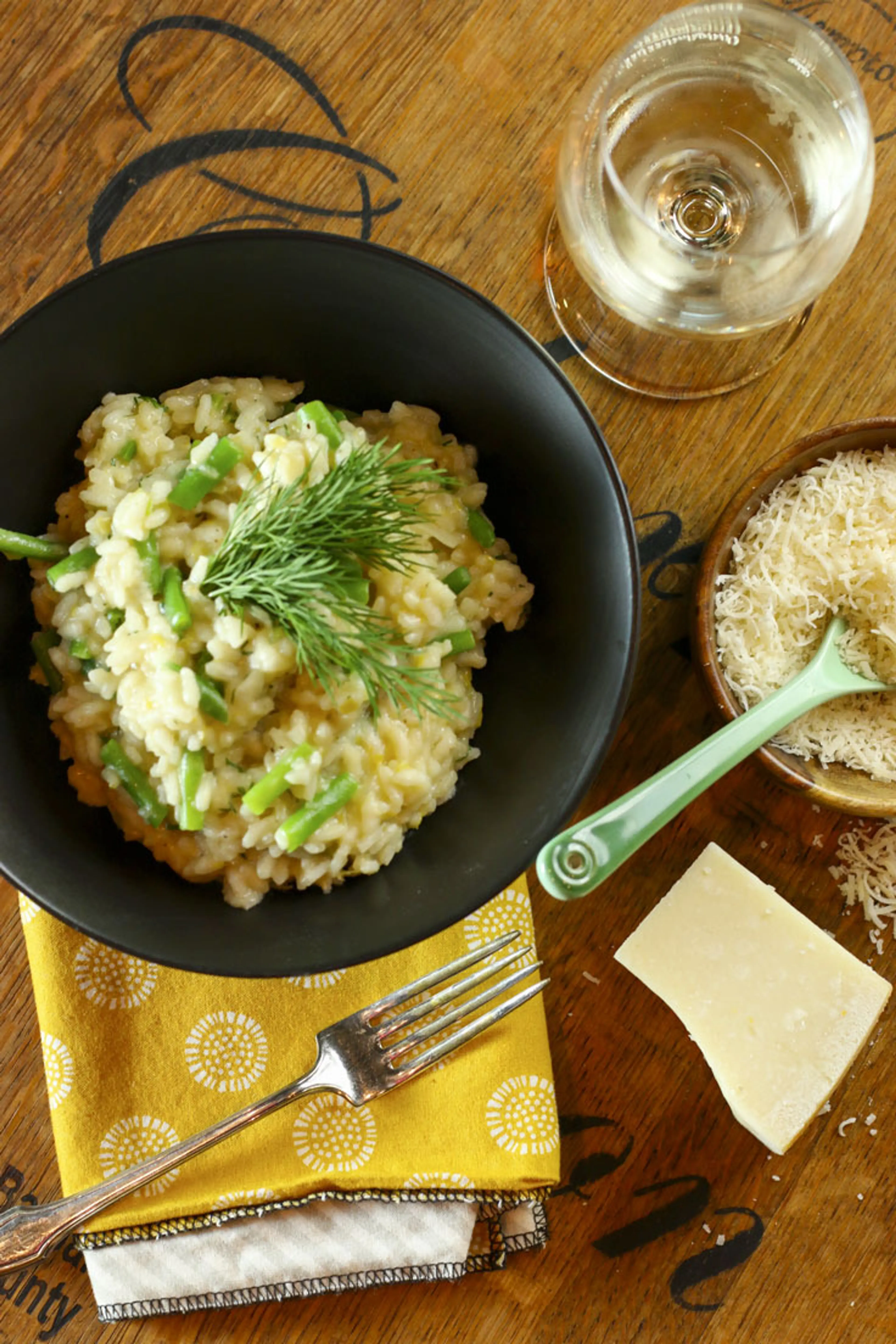 Risotto w/French green beans and dill