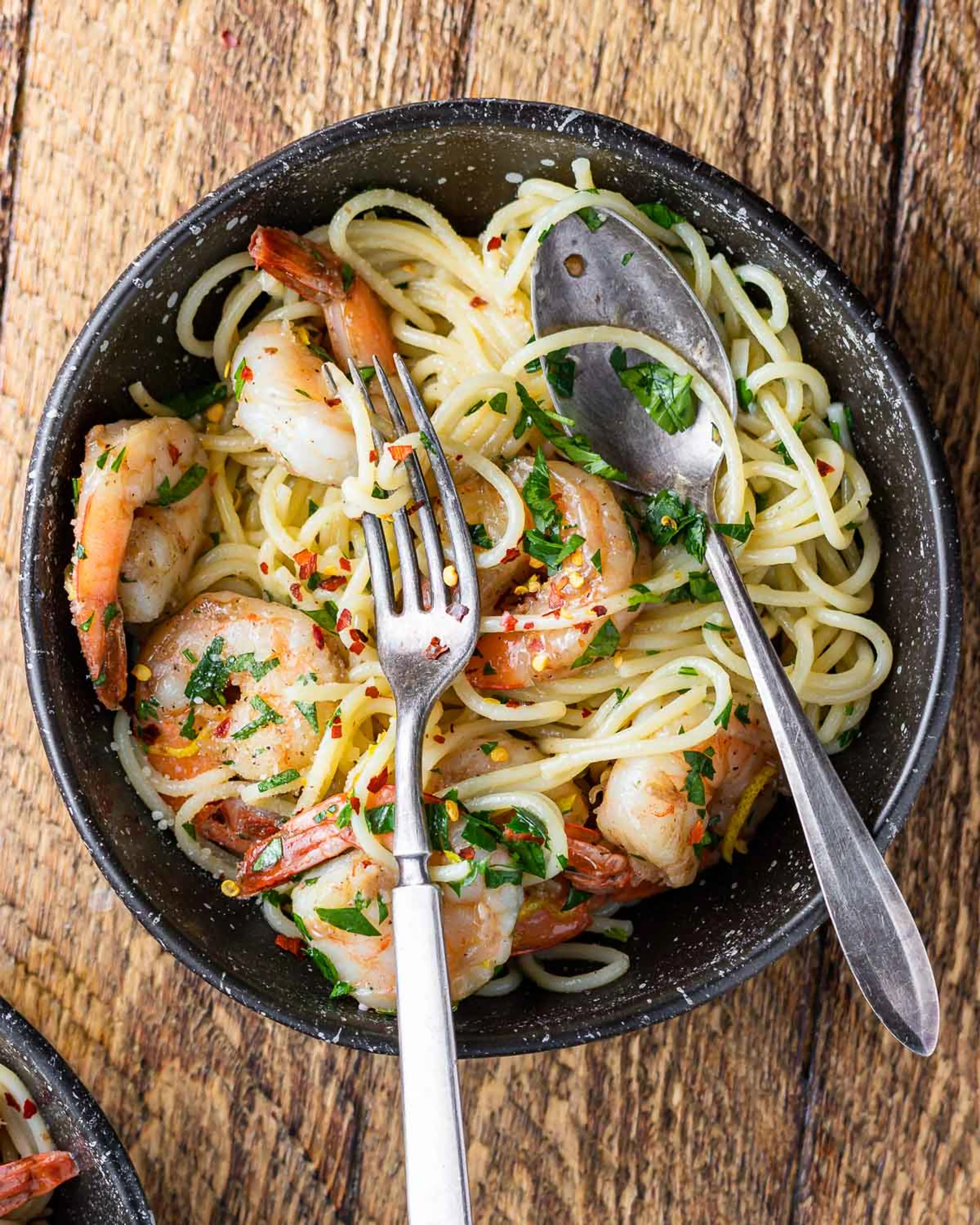 Lemon Garlic Shrimp Pasta