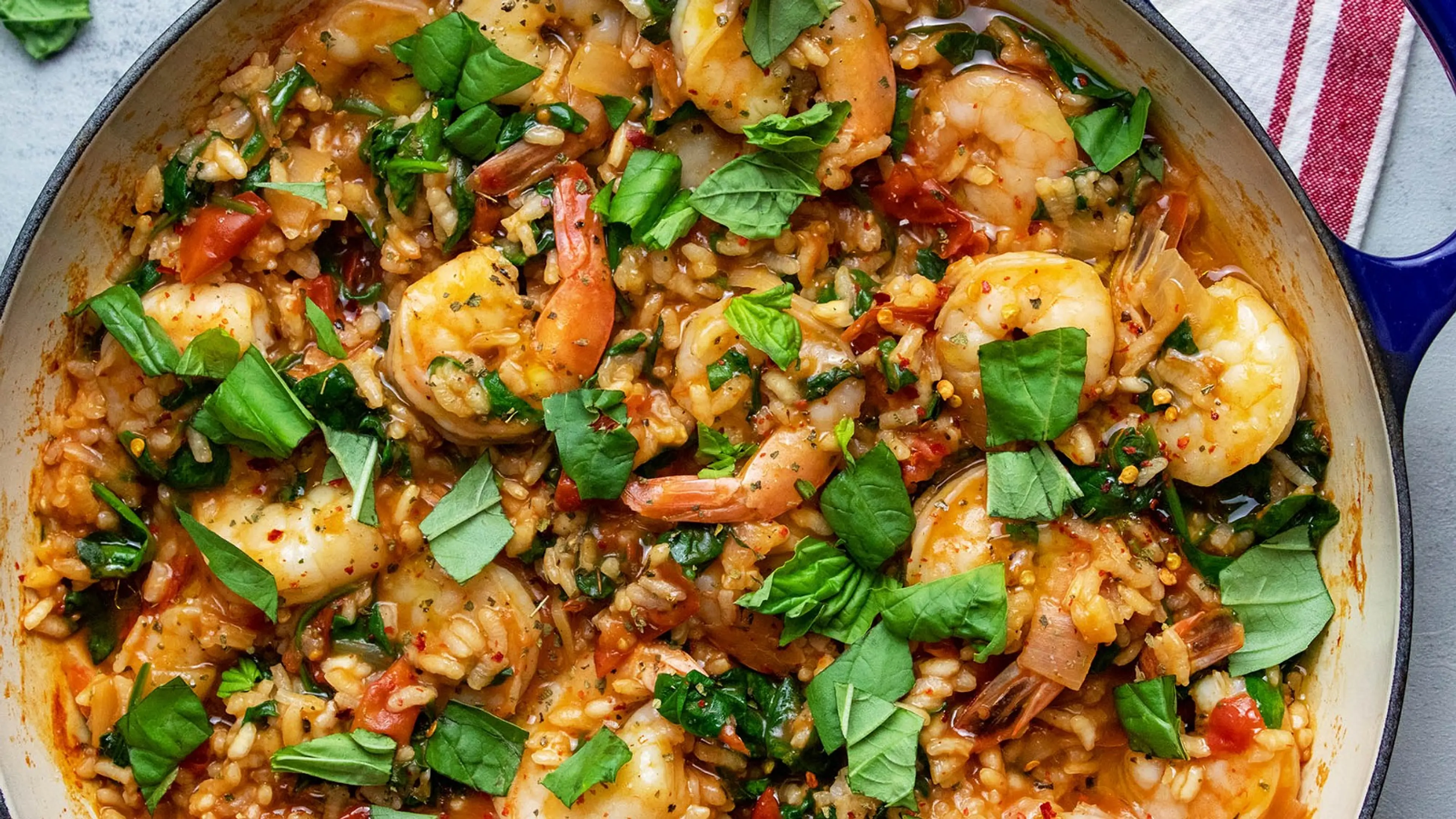 One Pan Italian Shrimp and Rice