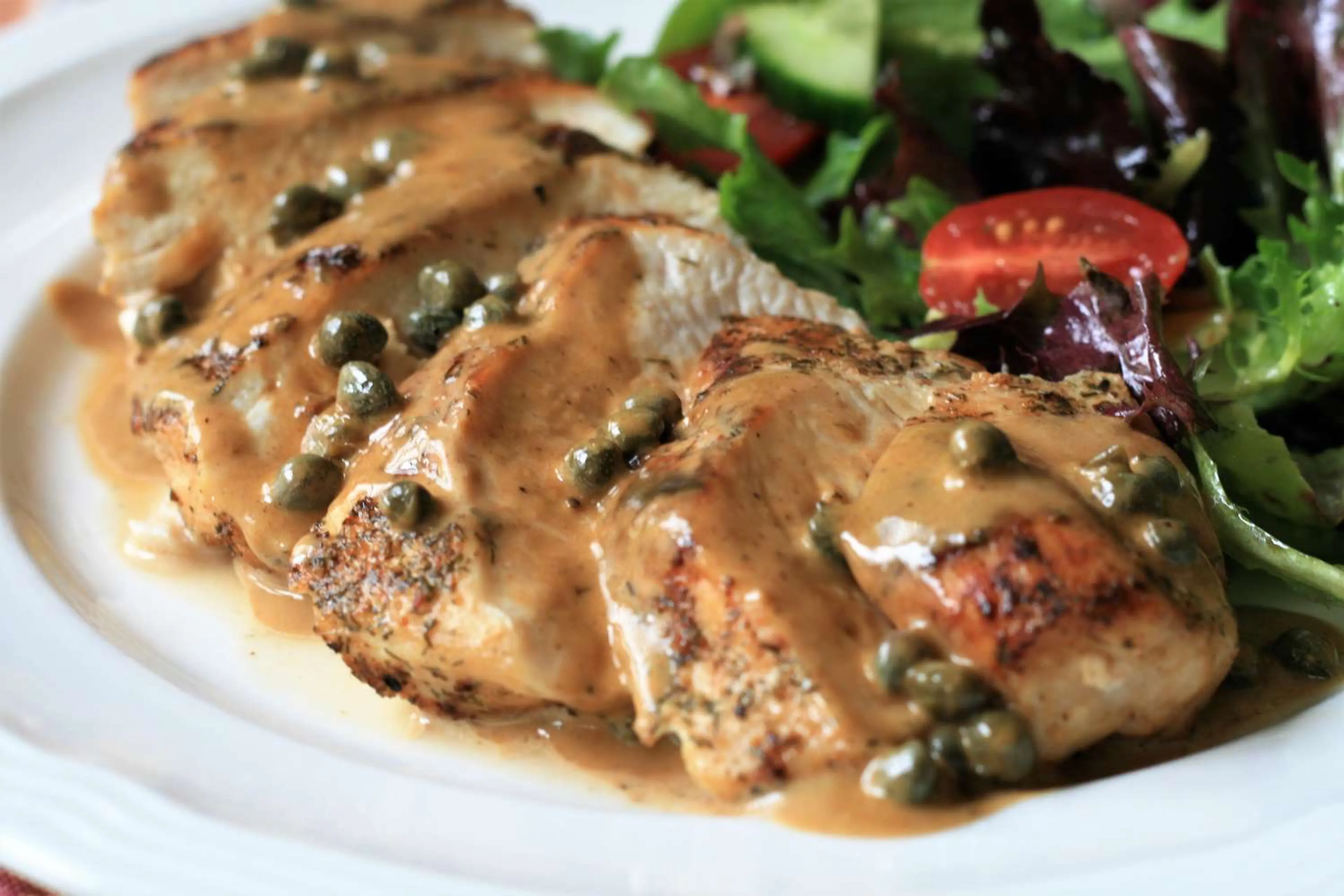 Chicken Breasts in Caper Cream Sauce