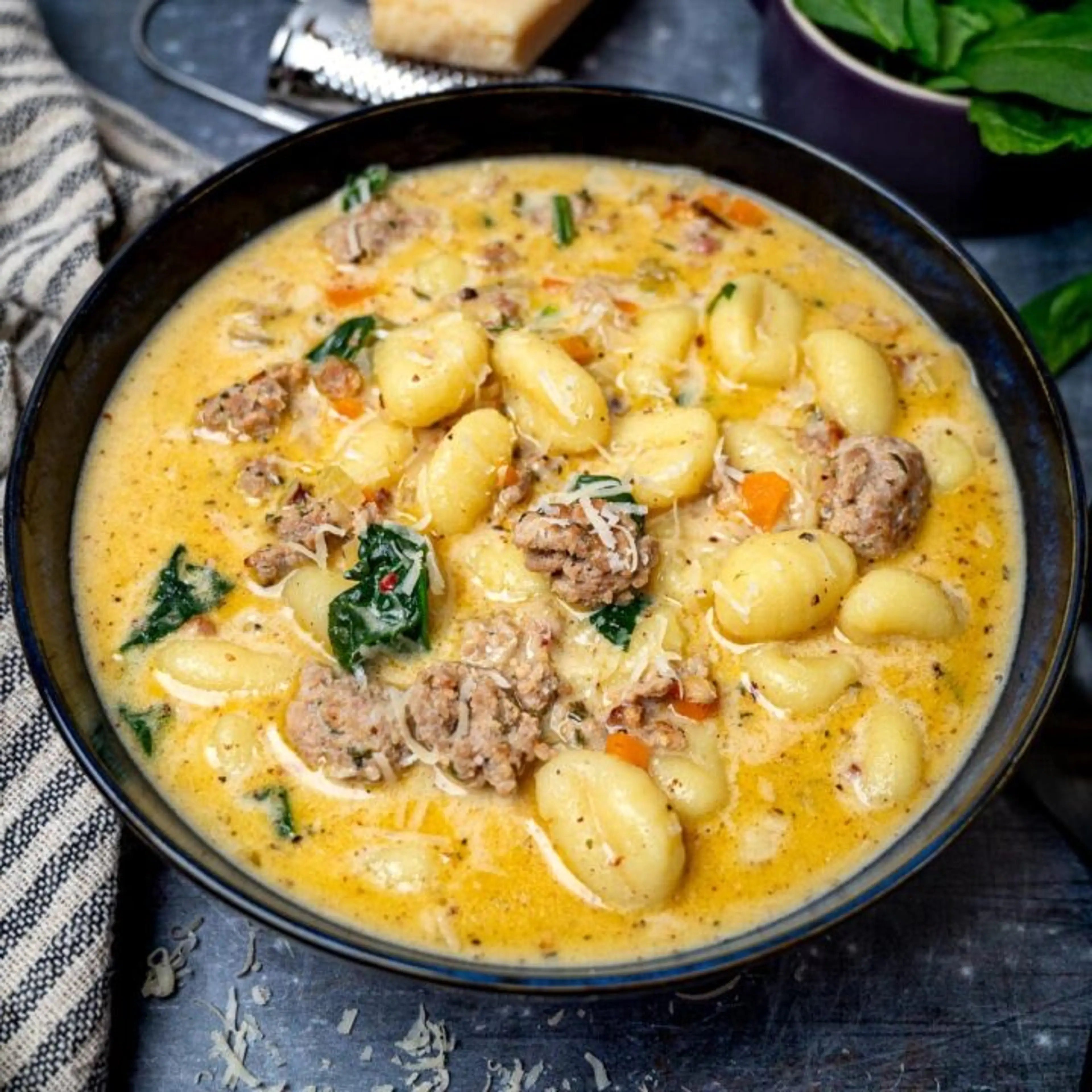 Creamy Italian Sausage Gnocchi Soup