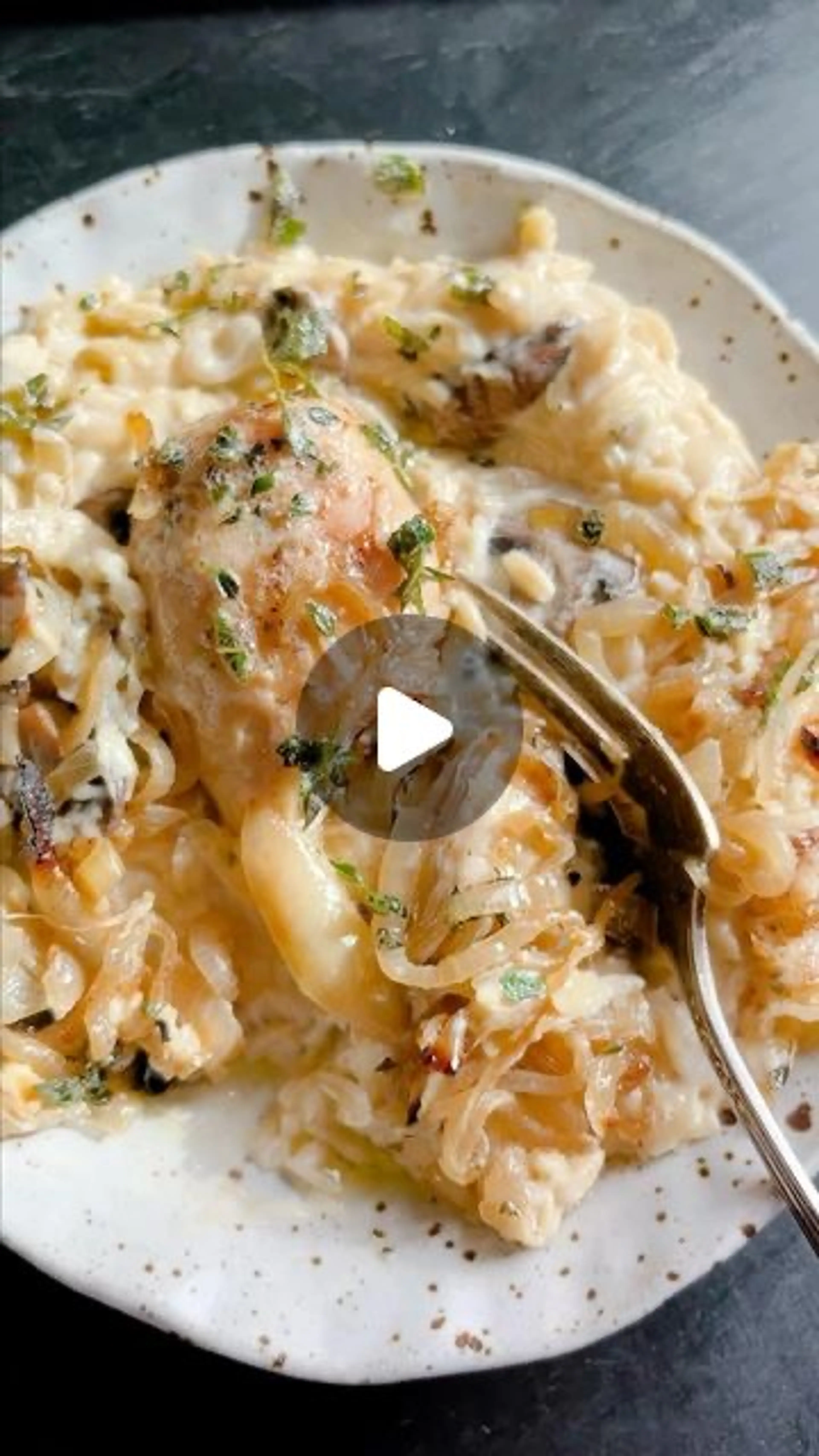 Crockpot Creamy French Onion Chicken and Orzo. I Love Crockp