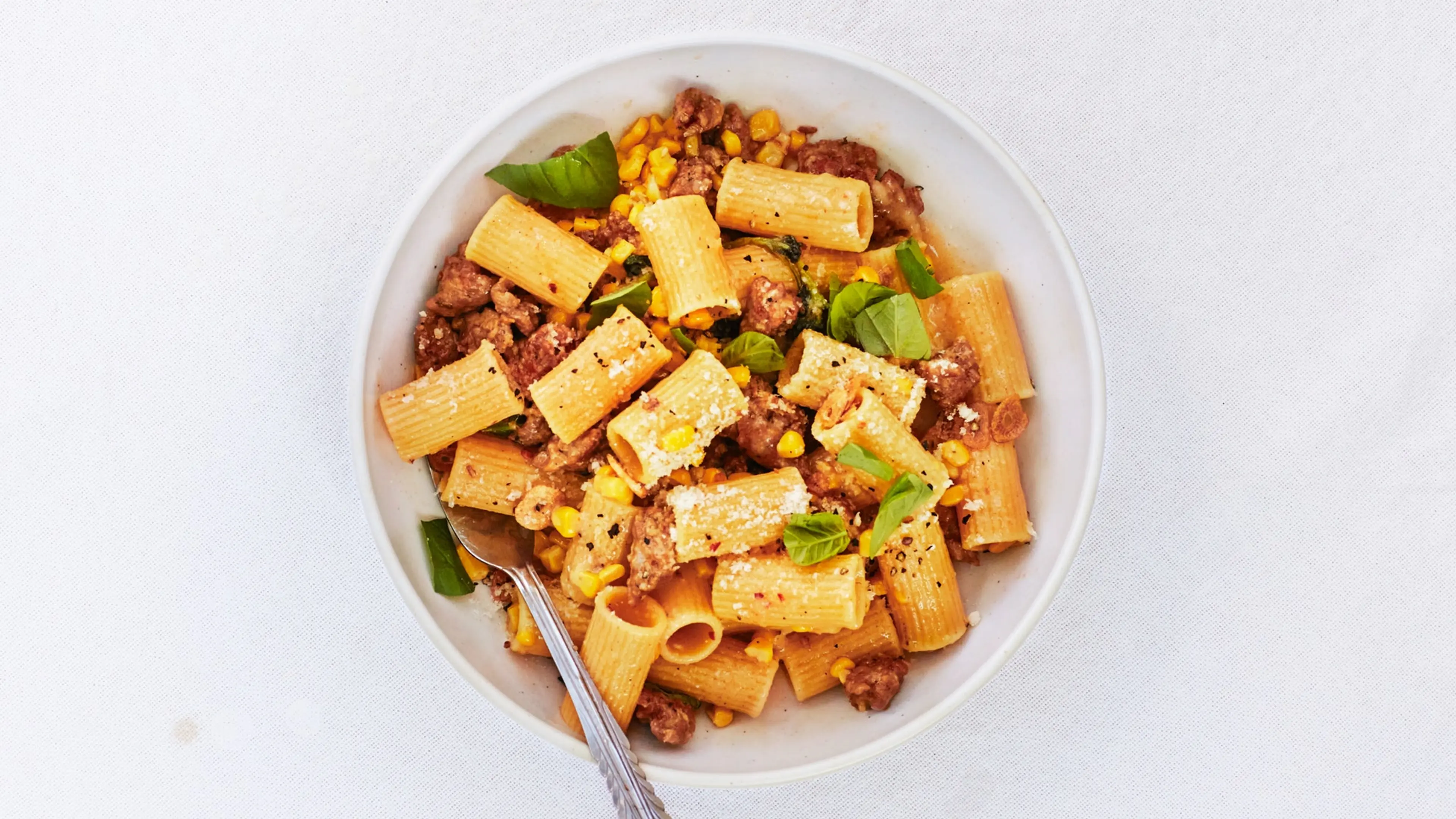 Corn and Sausage Pasta