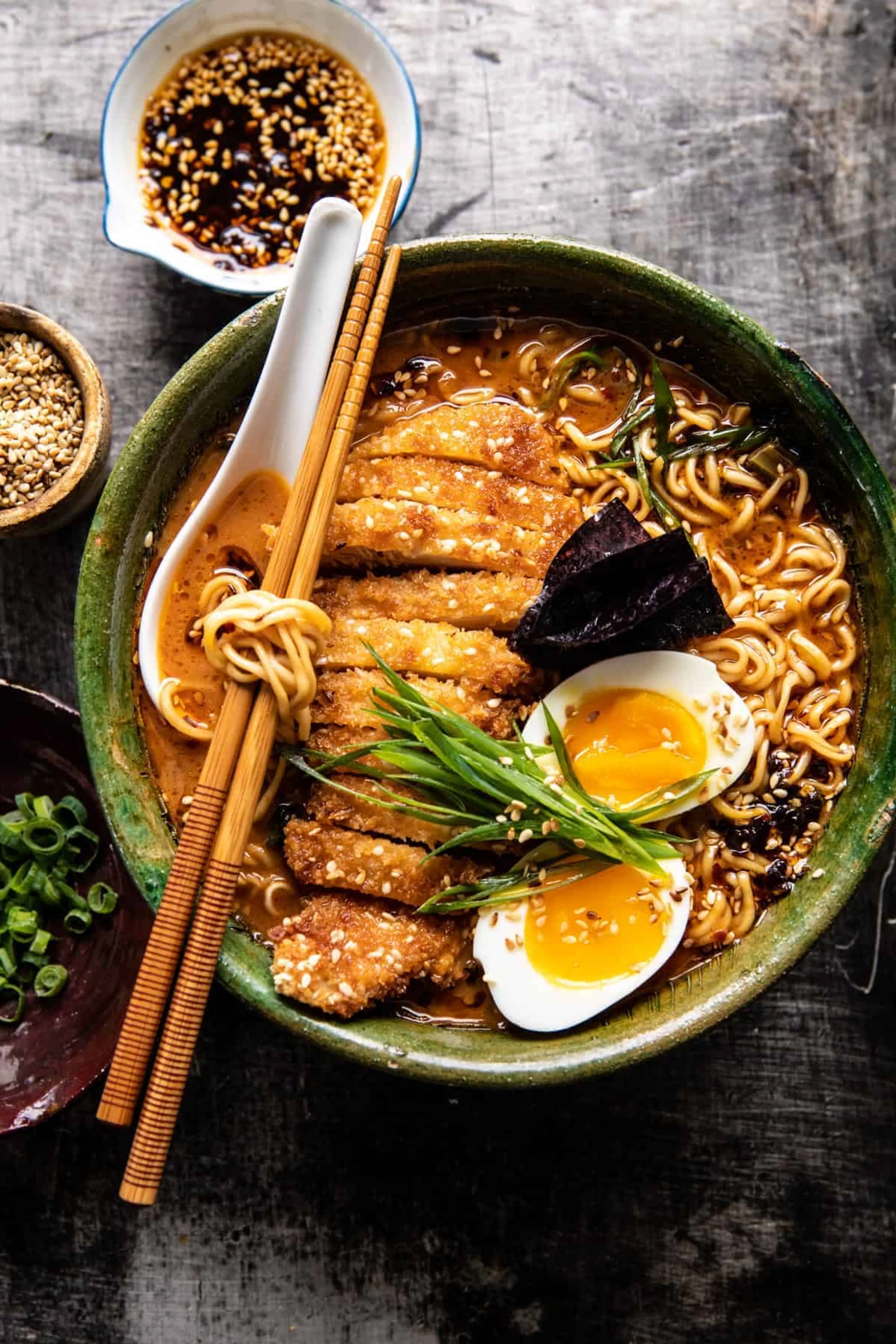 30 Minute Spicy Miso Chicken Katsu Ramen