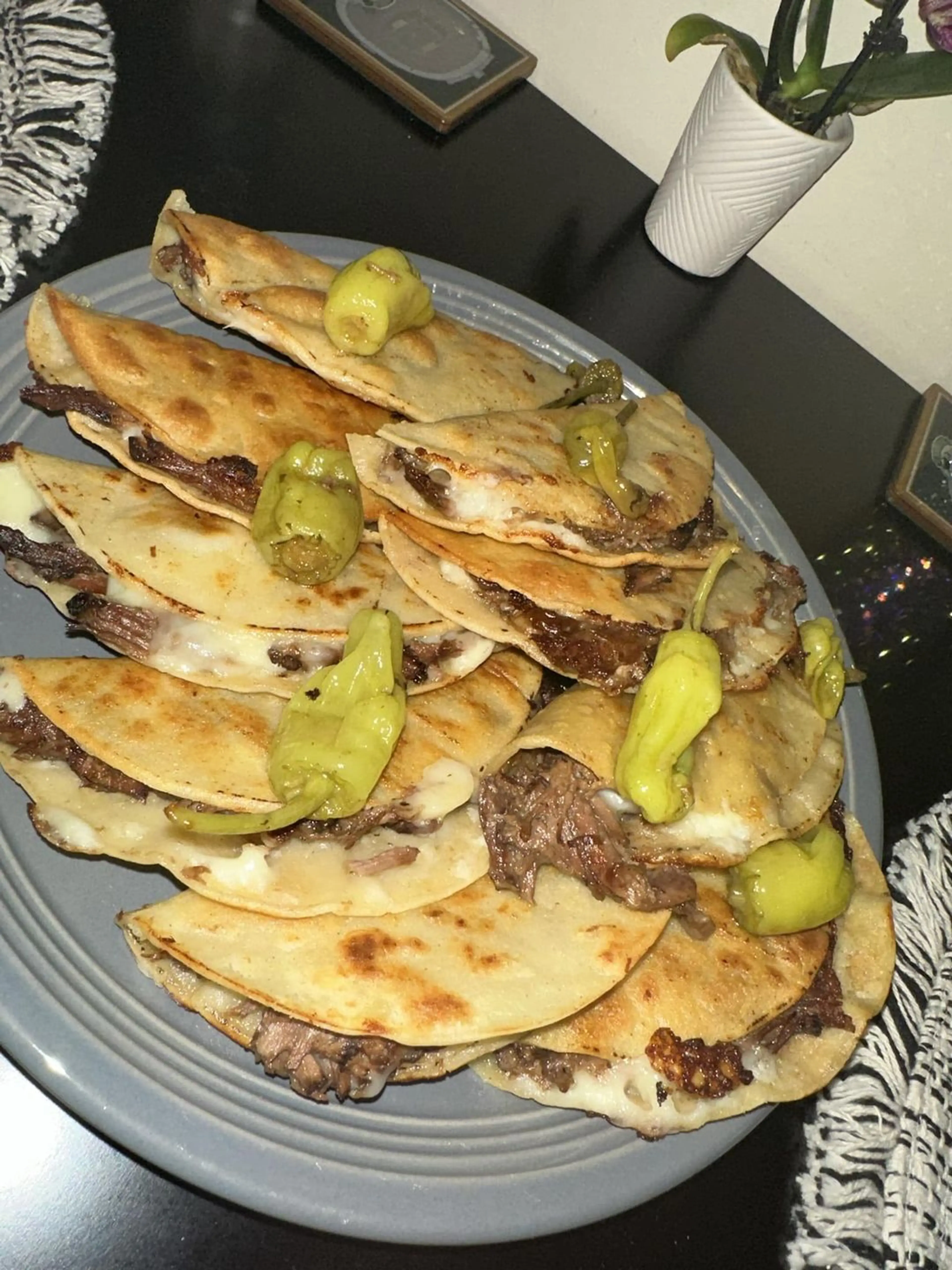 Mississippi Roast Quesadillas