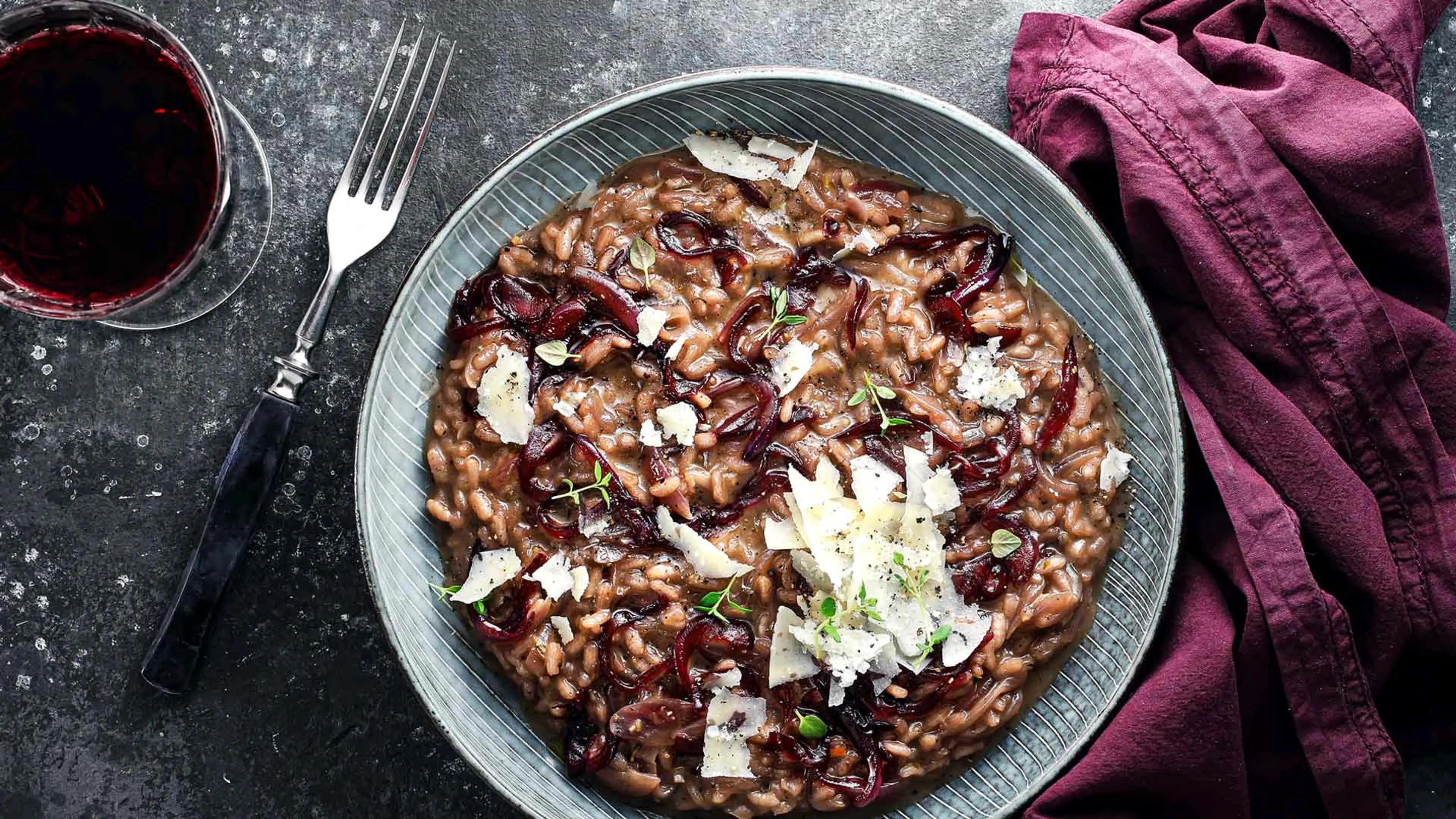 Karamellisiertes Zwiebelrisotto