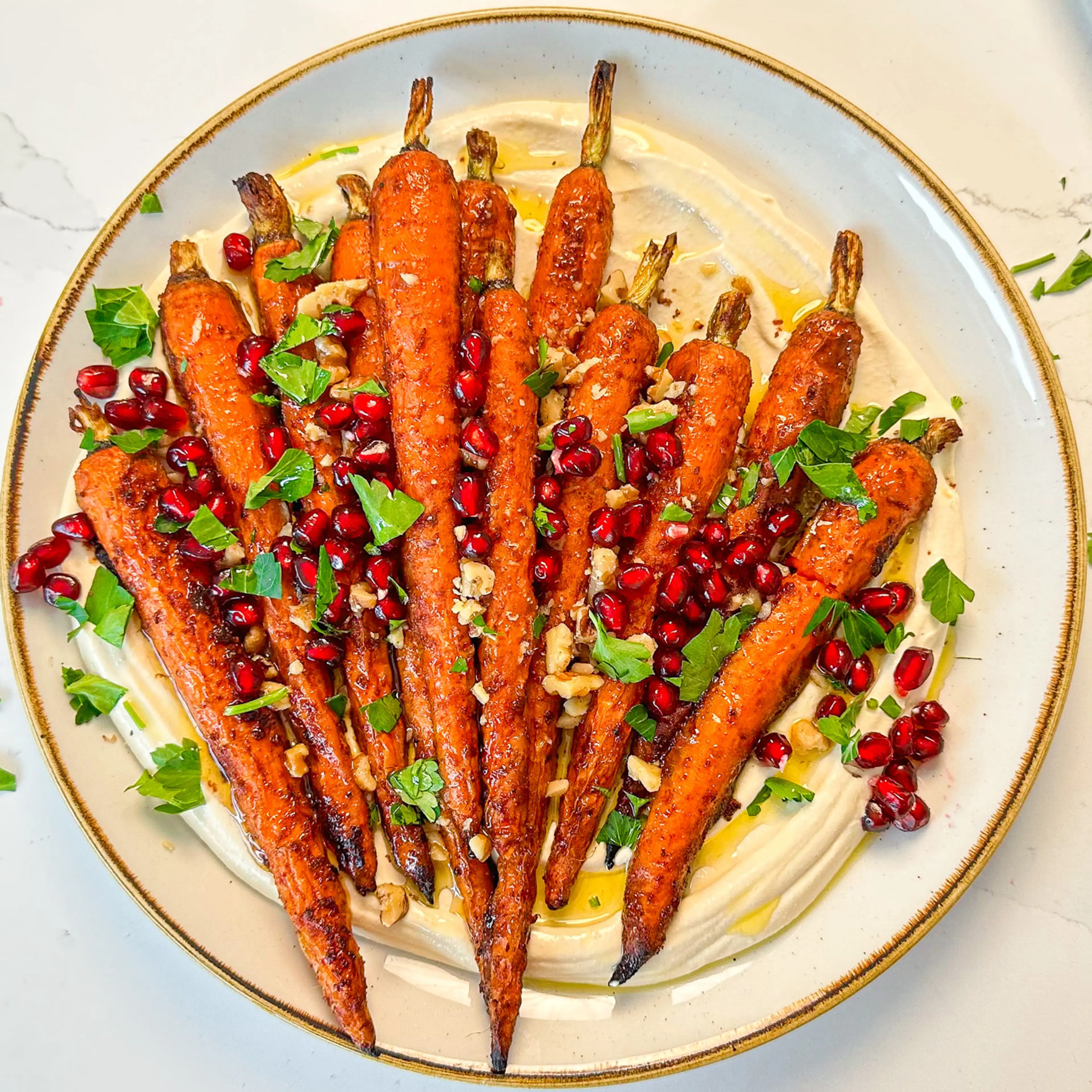 Roasted Carrots with Vegan Ricotta