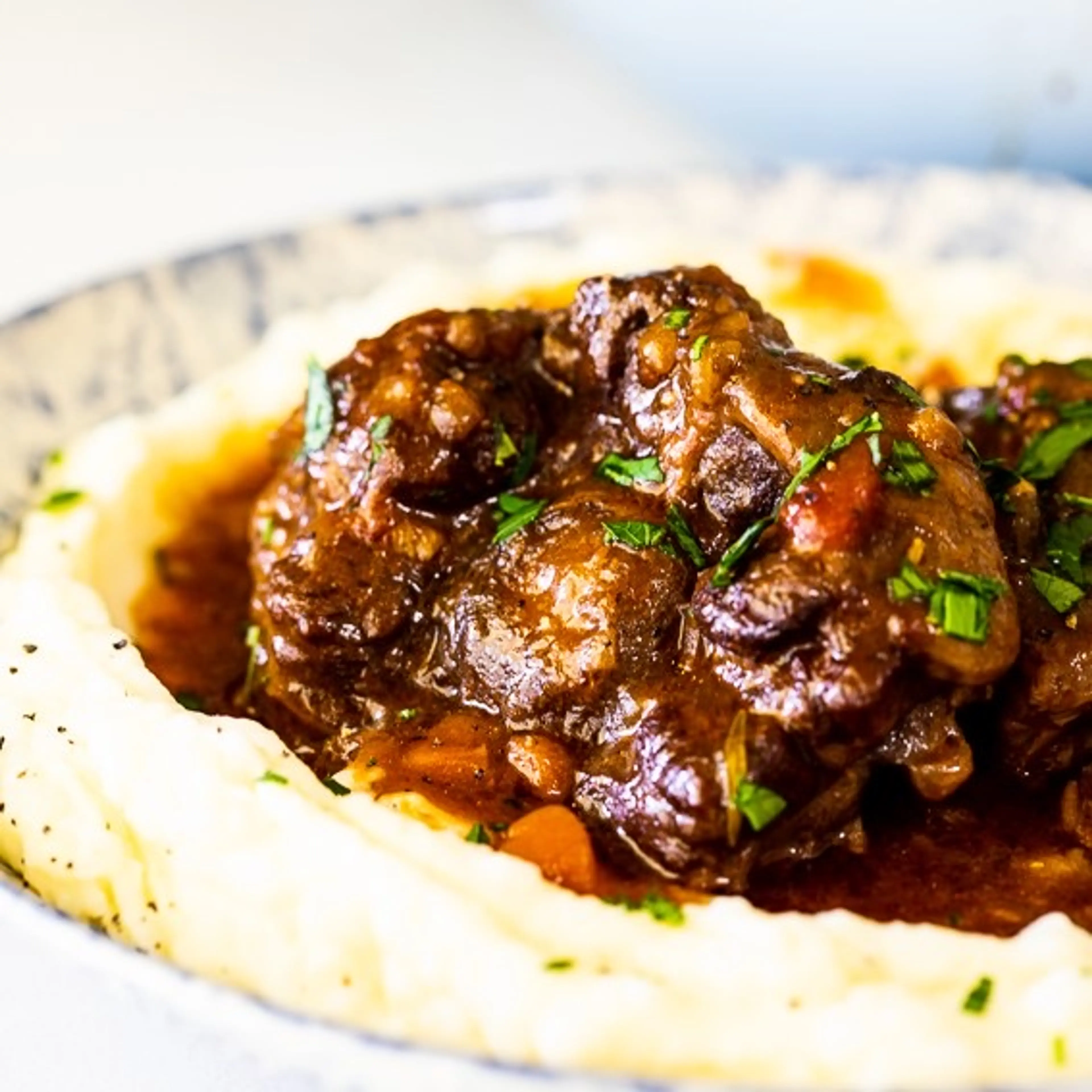 Slow braised oxtail