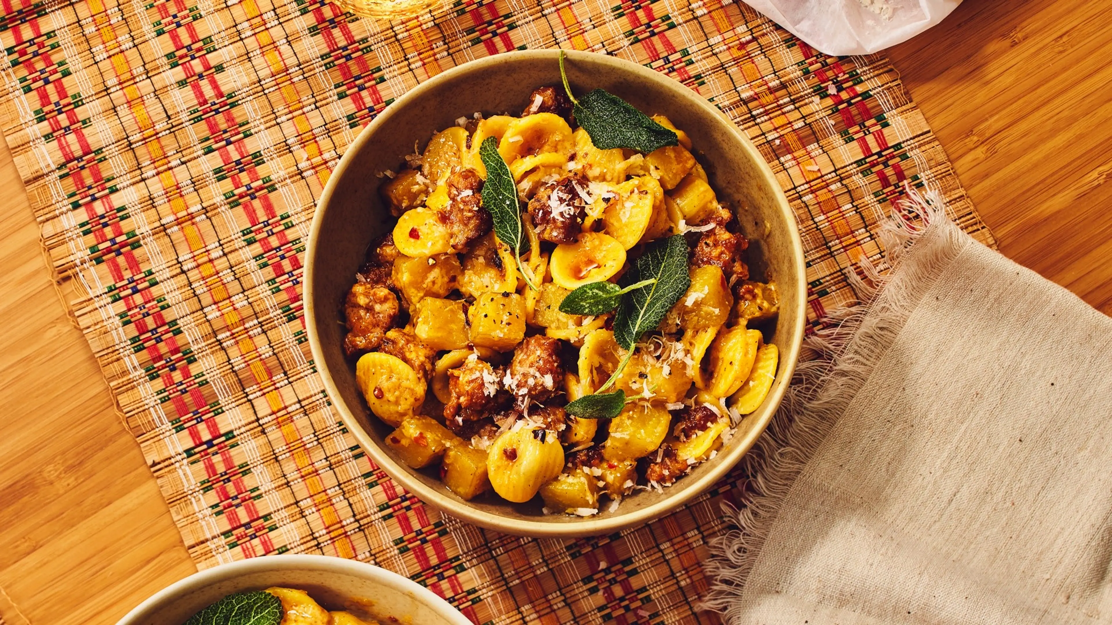 Pasta With Beets, Sausage, and Fried Sage